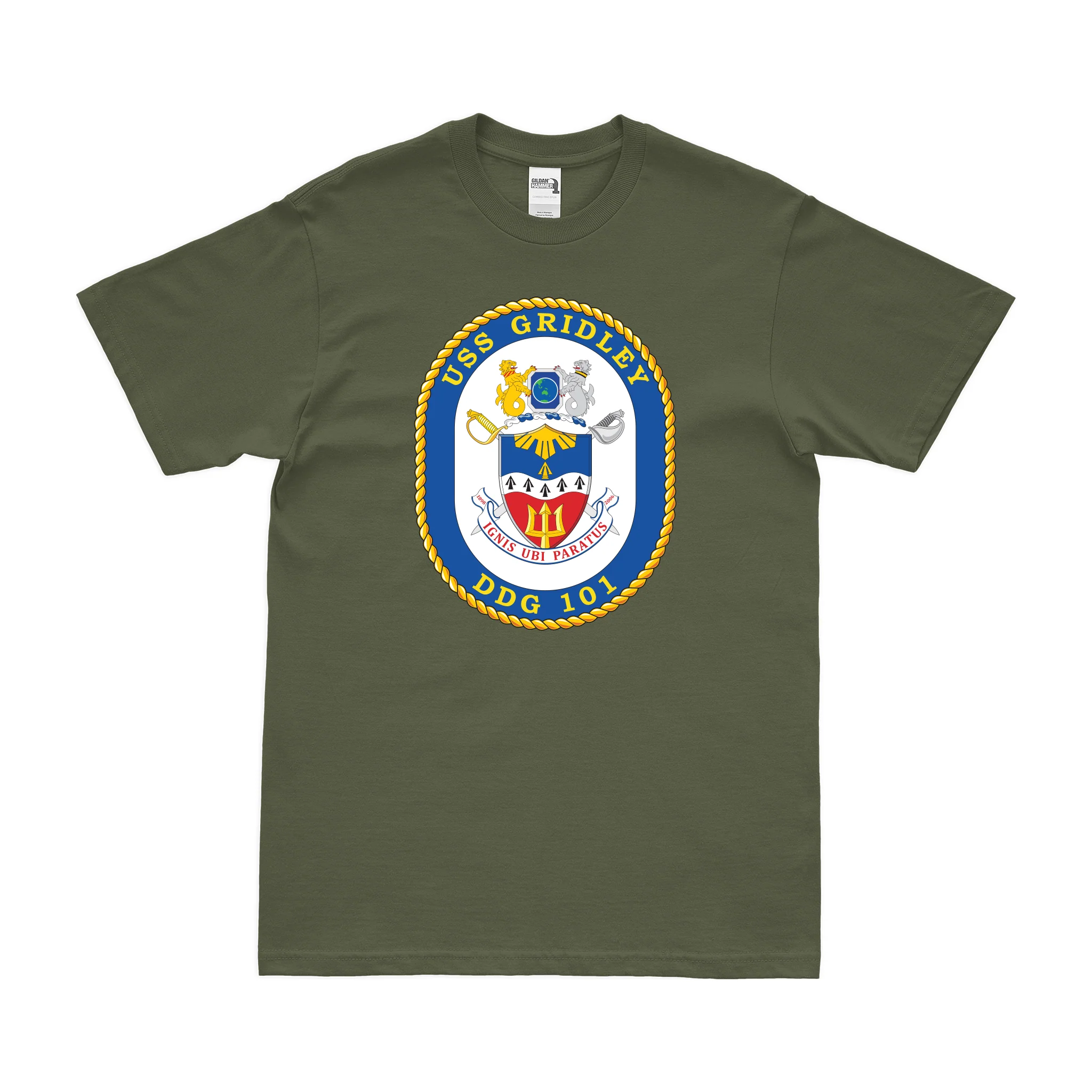 USS Gridley (DDG-100) Logo Emblem T-Shirt - Image 2