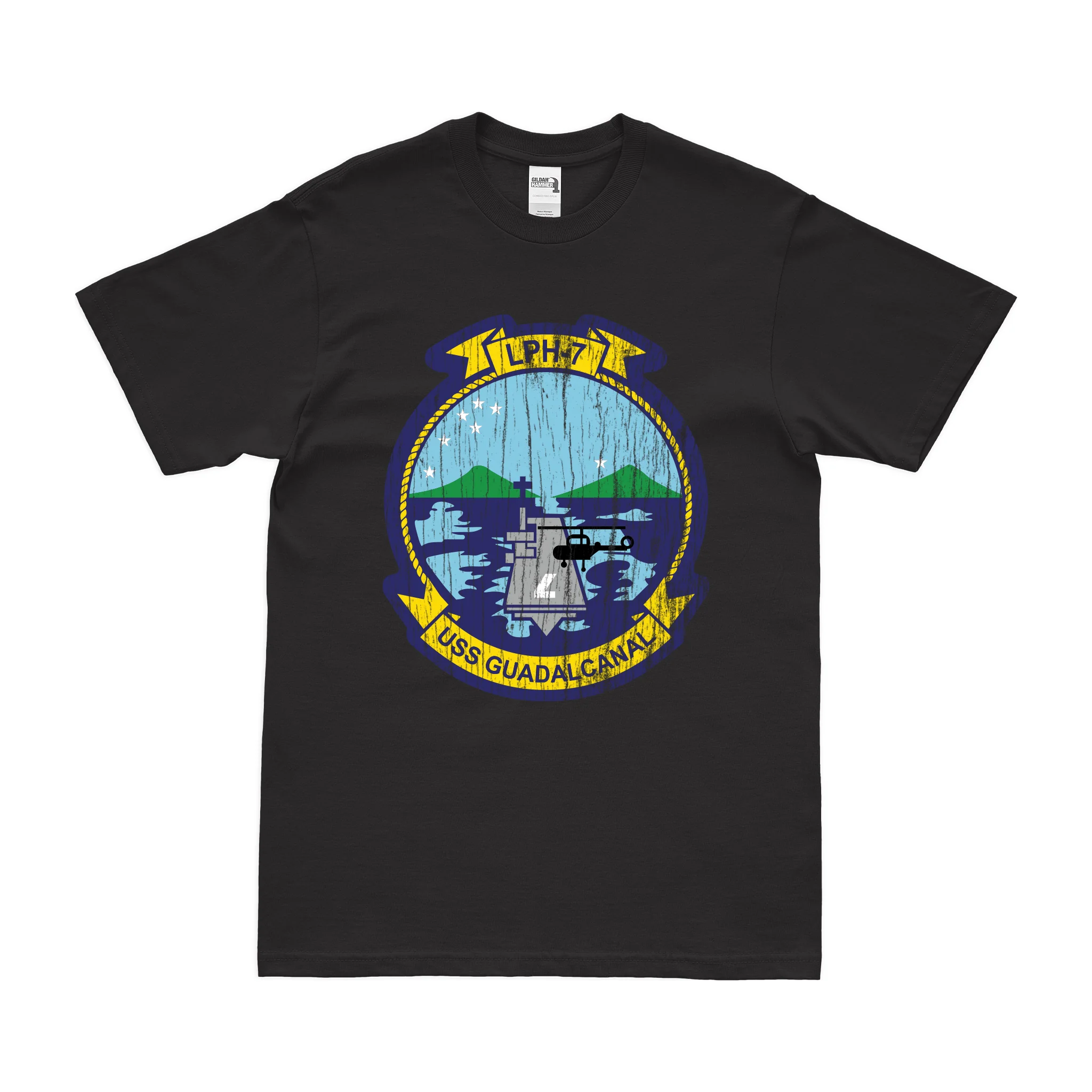 USS Guadalcanal (LPH-7) Emblem T-Shirt - Image 3