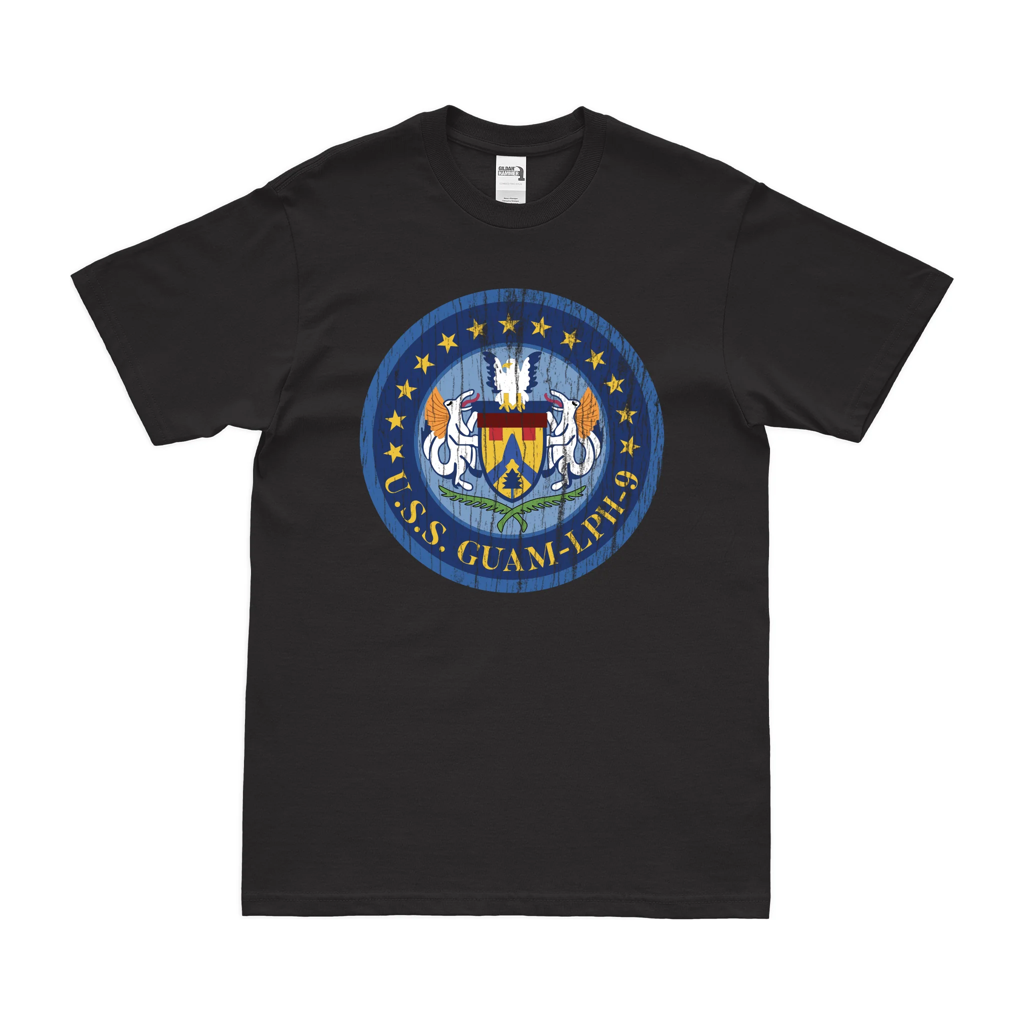 USS Guam (LPH-9) Emblem T-Shirt - Image 3