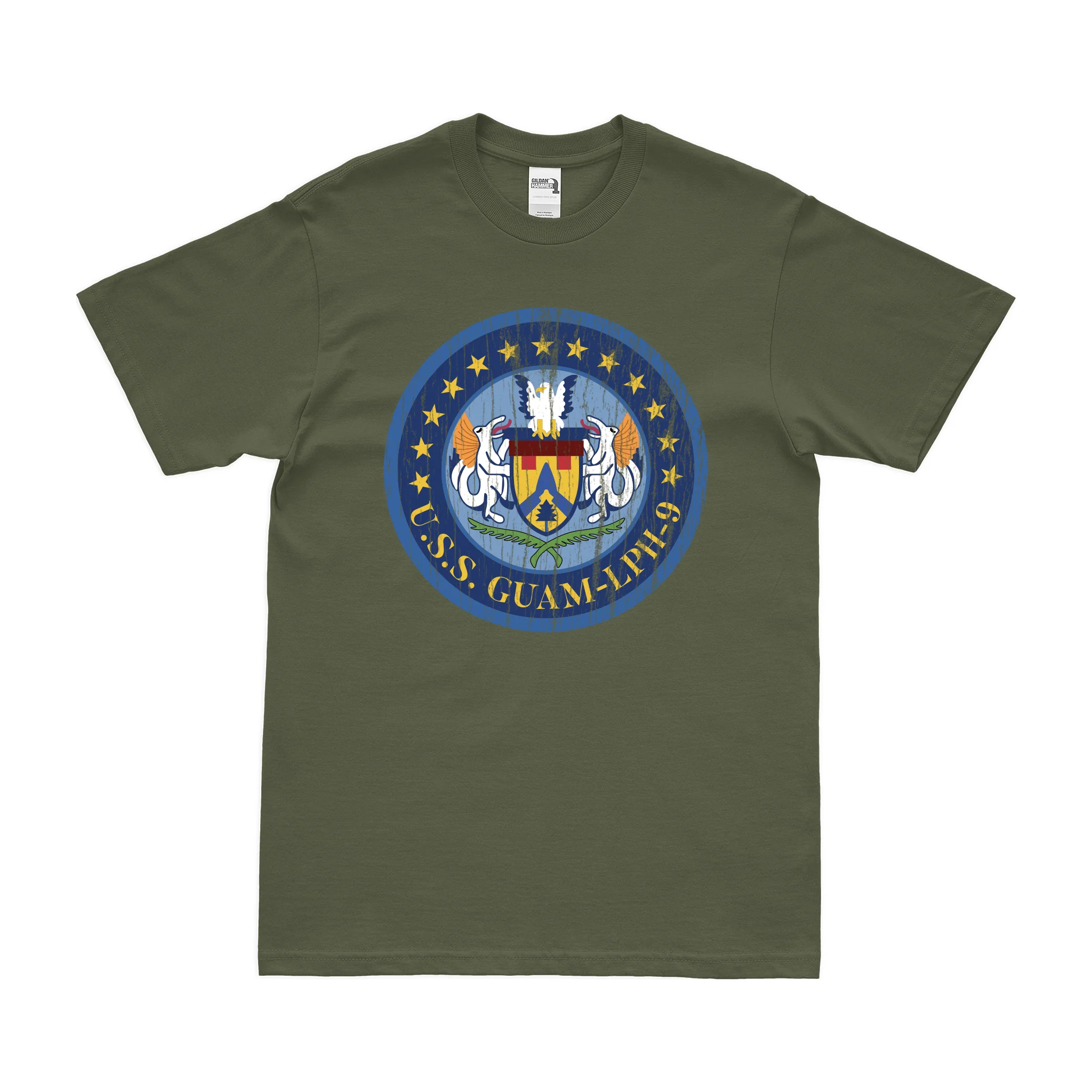 USS Guam (LPH-9) Emblem T-Shirt - Image 4