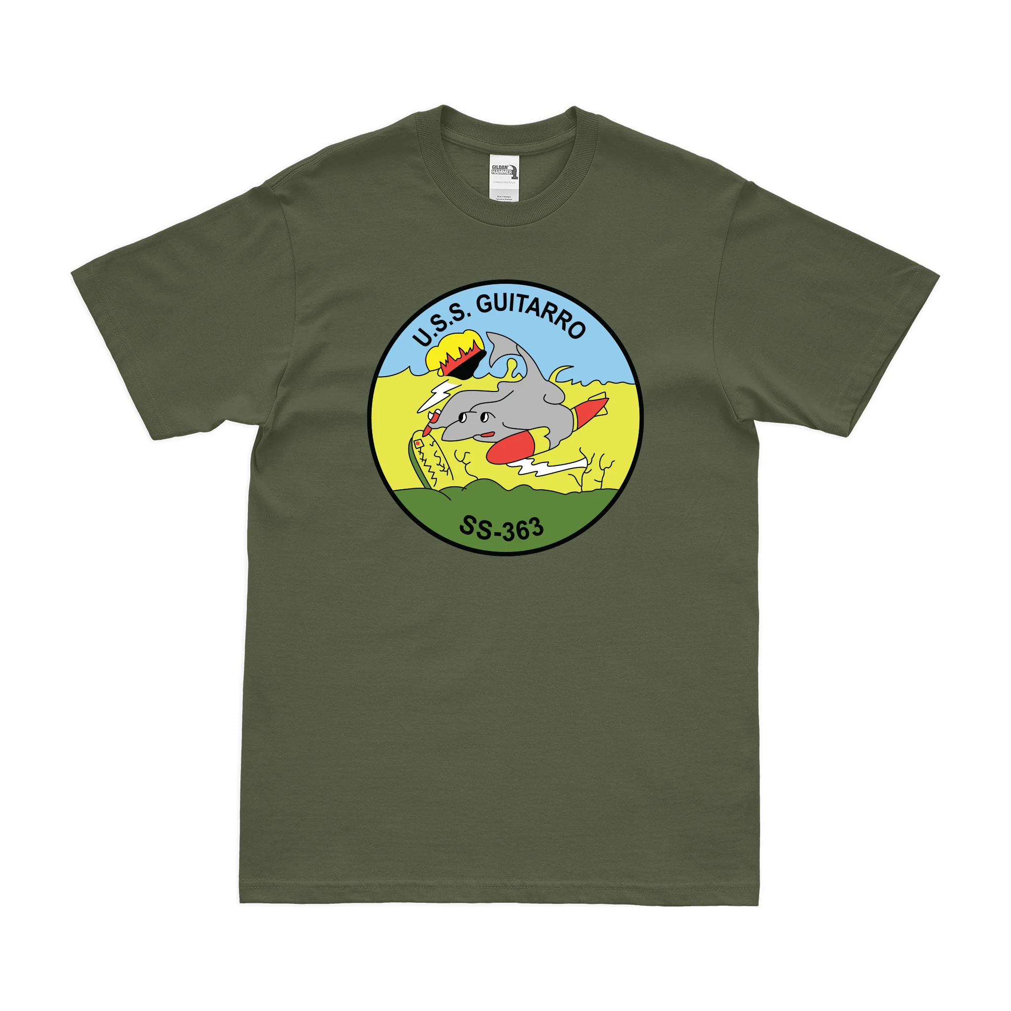 USS Guitarro (SS-363) Gato-class Submarine T-Shirt - Image 2