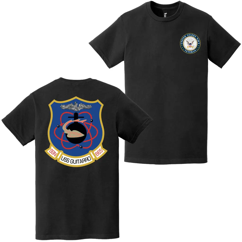 USS Guitarro (SSN-665) U.S. Navy Veteran T-Shirt