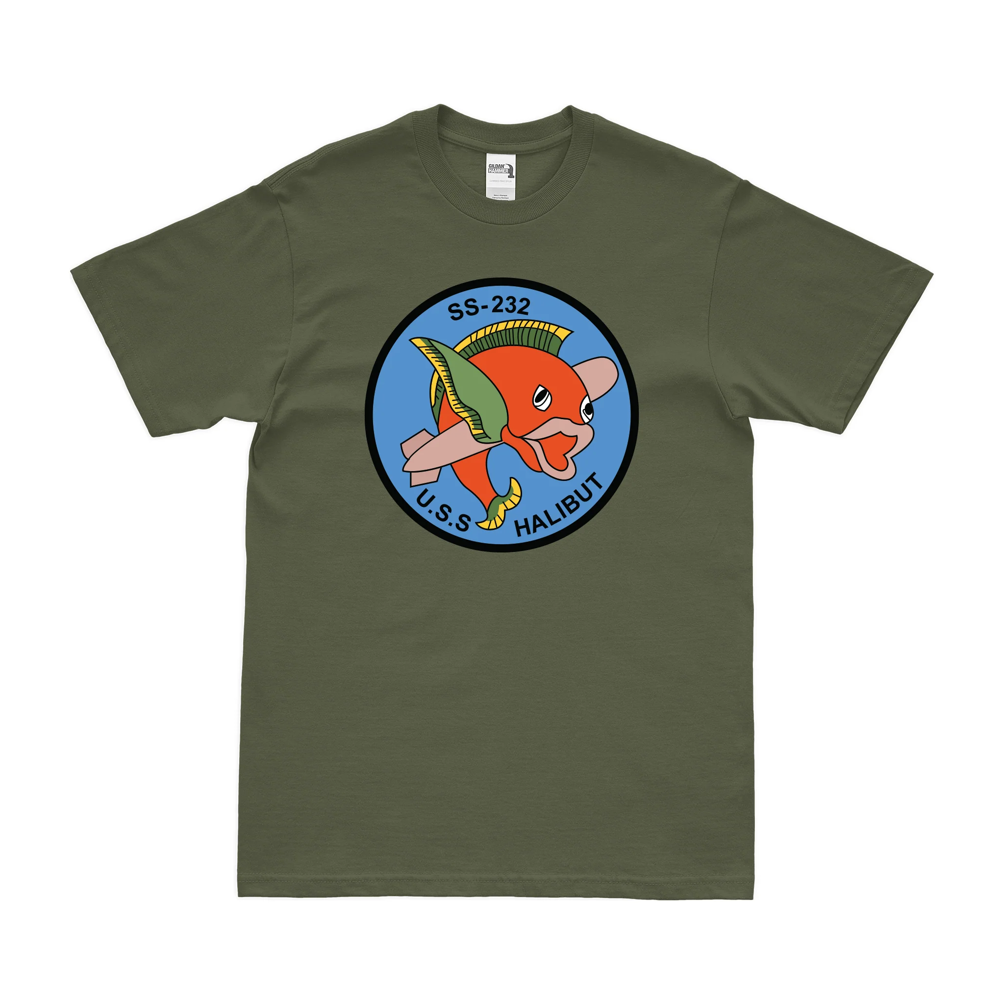 USS Halibut (SS-232) Gato-class Submarine T-Shirt - Image 2