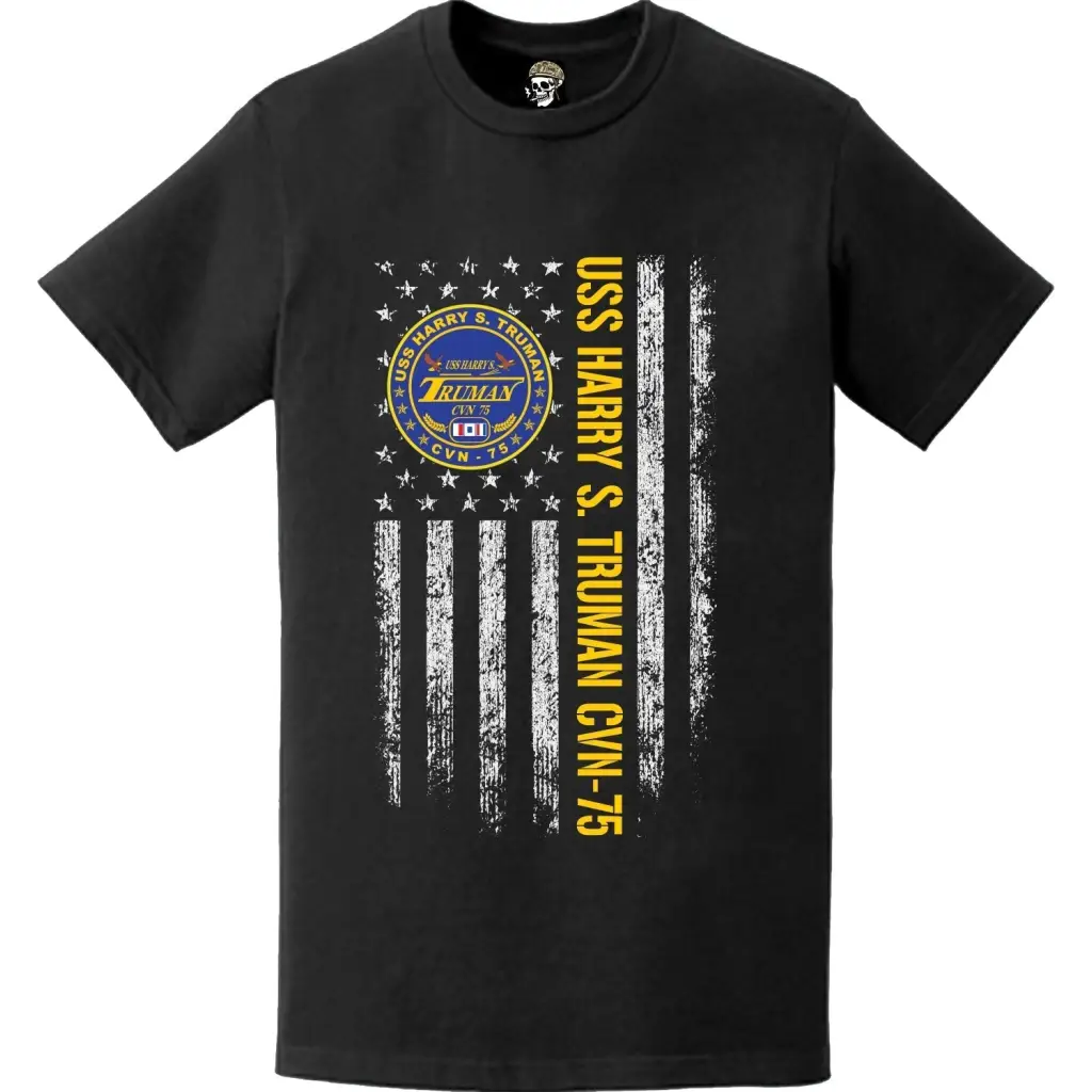 USS Harry S. Truman (CVN-75) American Flag T-Shirt