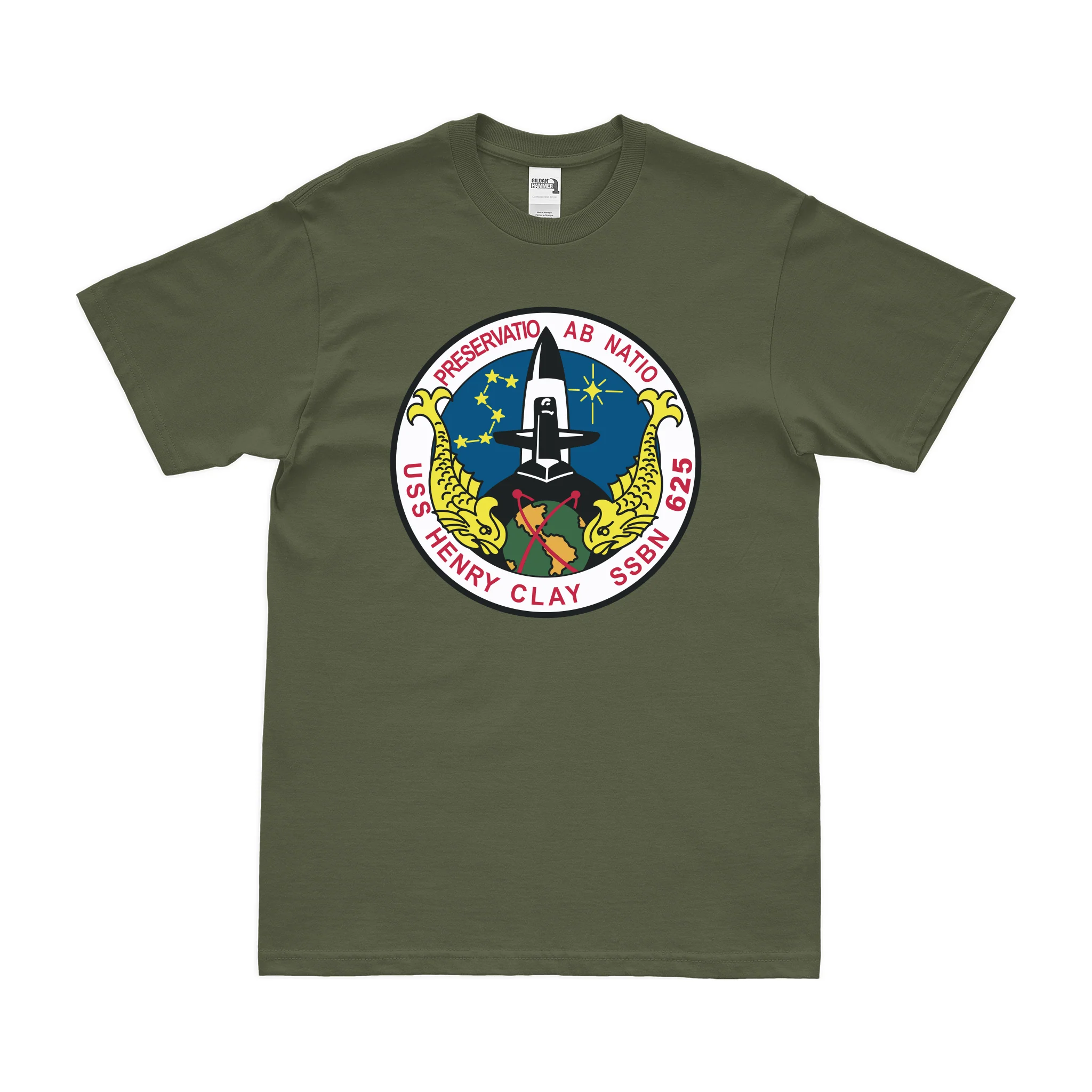 USS Henry Clay (SSBN-625) Ballistic-Missile Submarine T-Shirt - Image 2