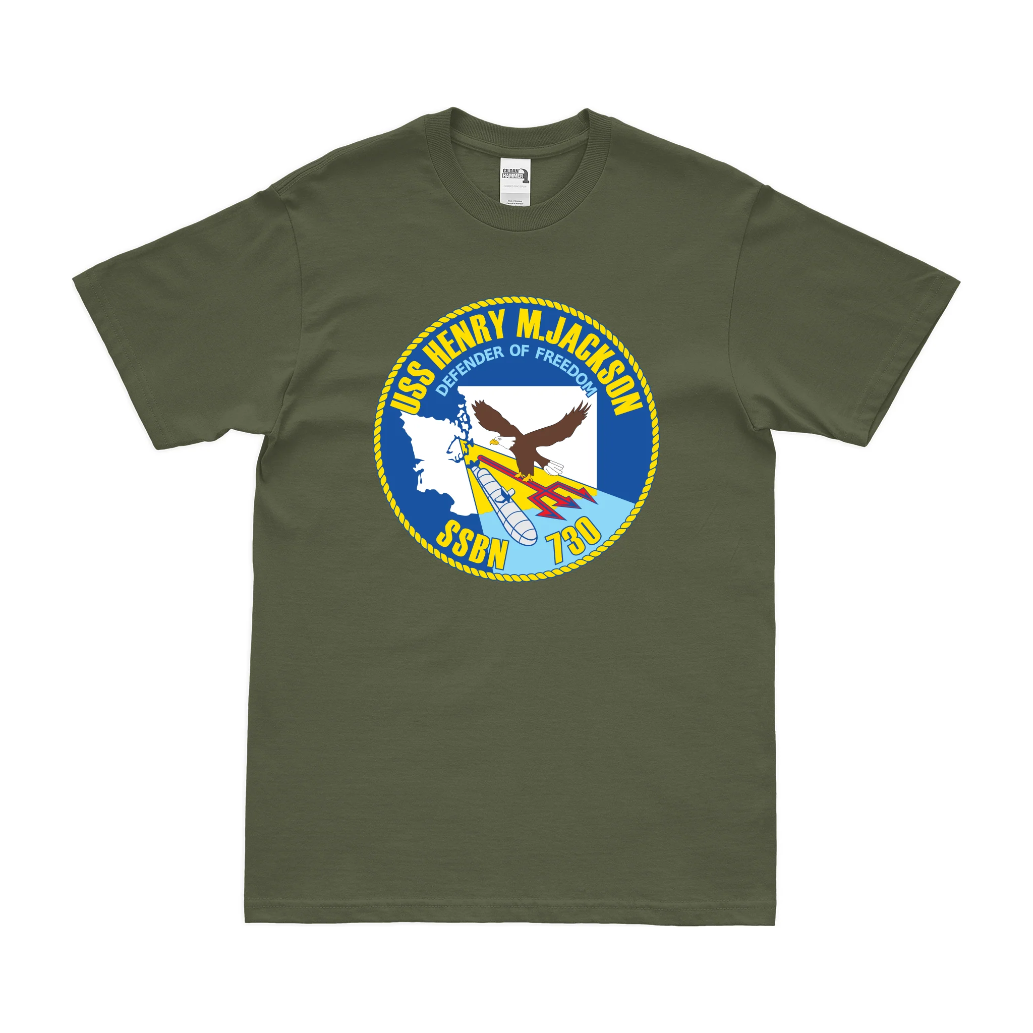 USS Henry M. Jackson (SSBN-730) Ballistic-Missile Submarine T-Shirt - Image 2