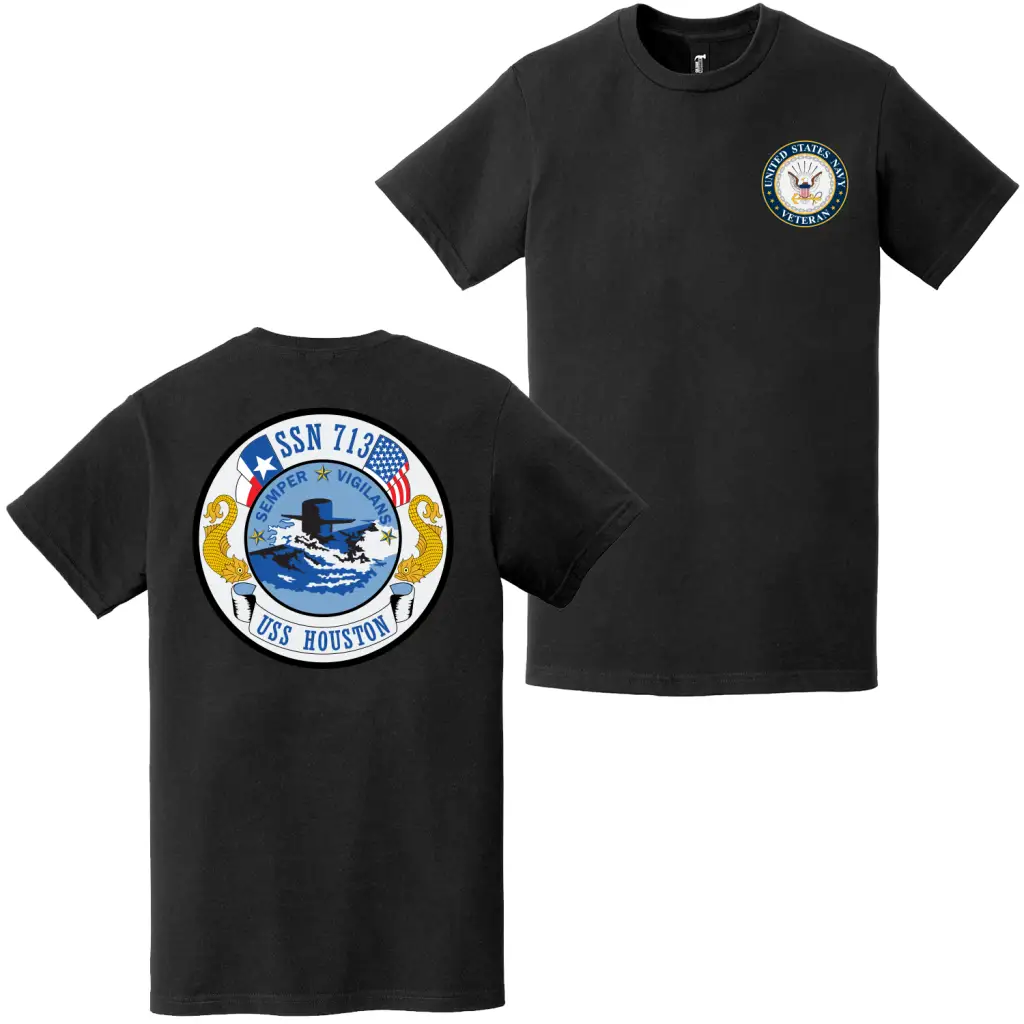 USS Houston (SSN-713) U.S. Navy Veteran T-Shirt