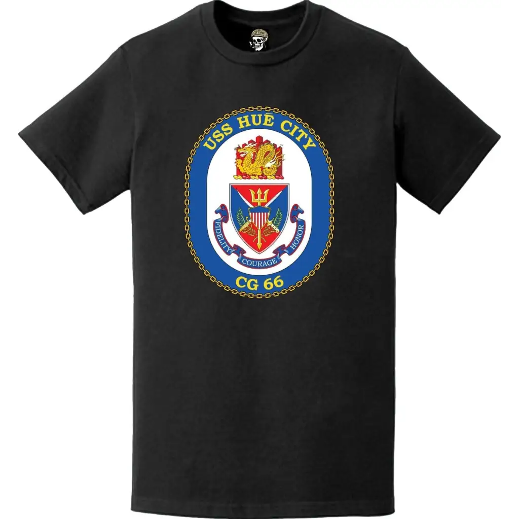 USS Hue City (CG-66) Ship's Crest Logo T-Shirt