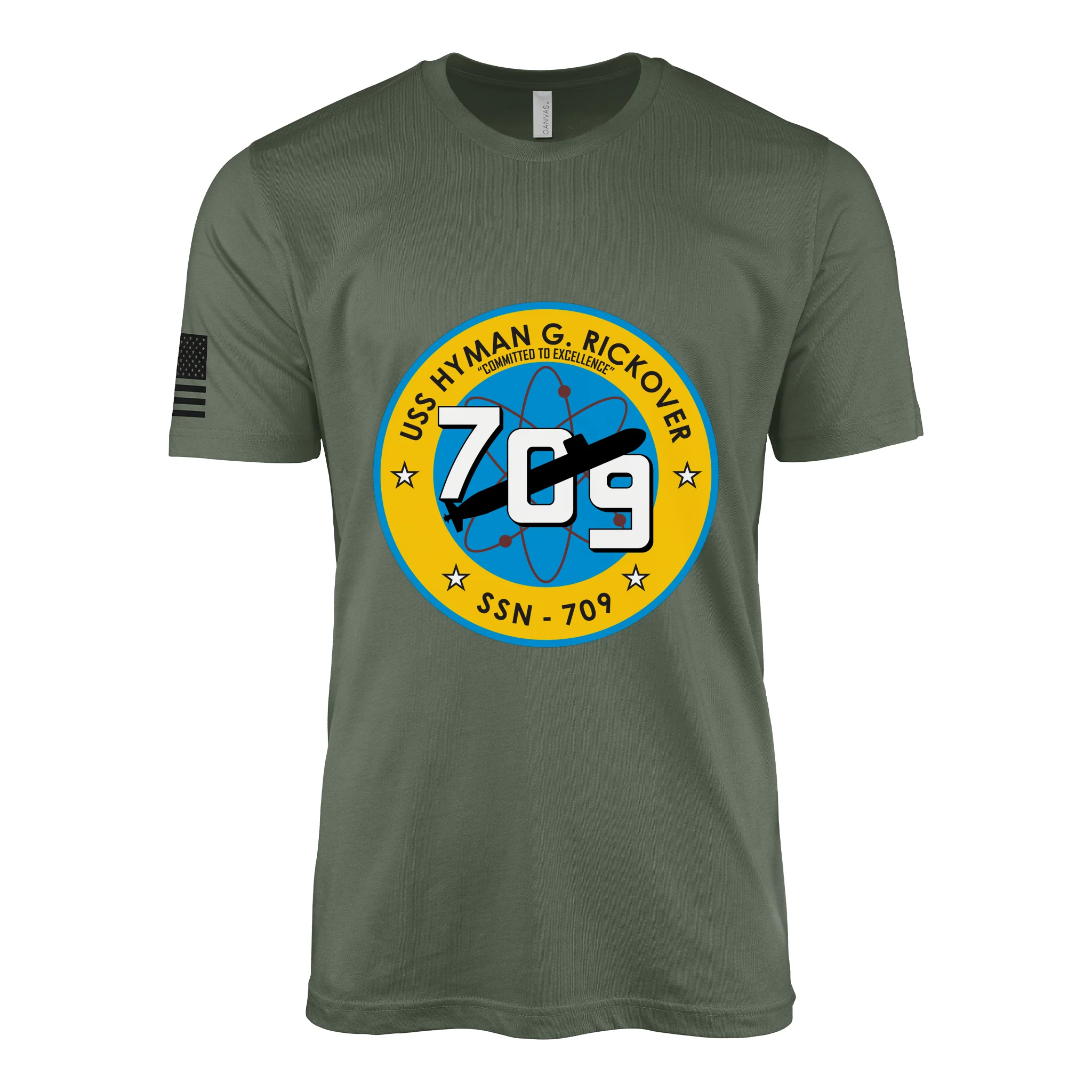 USS Hyman G Rickover (SSN-709) Submarine T-Shirt - Image 4