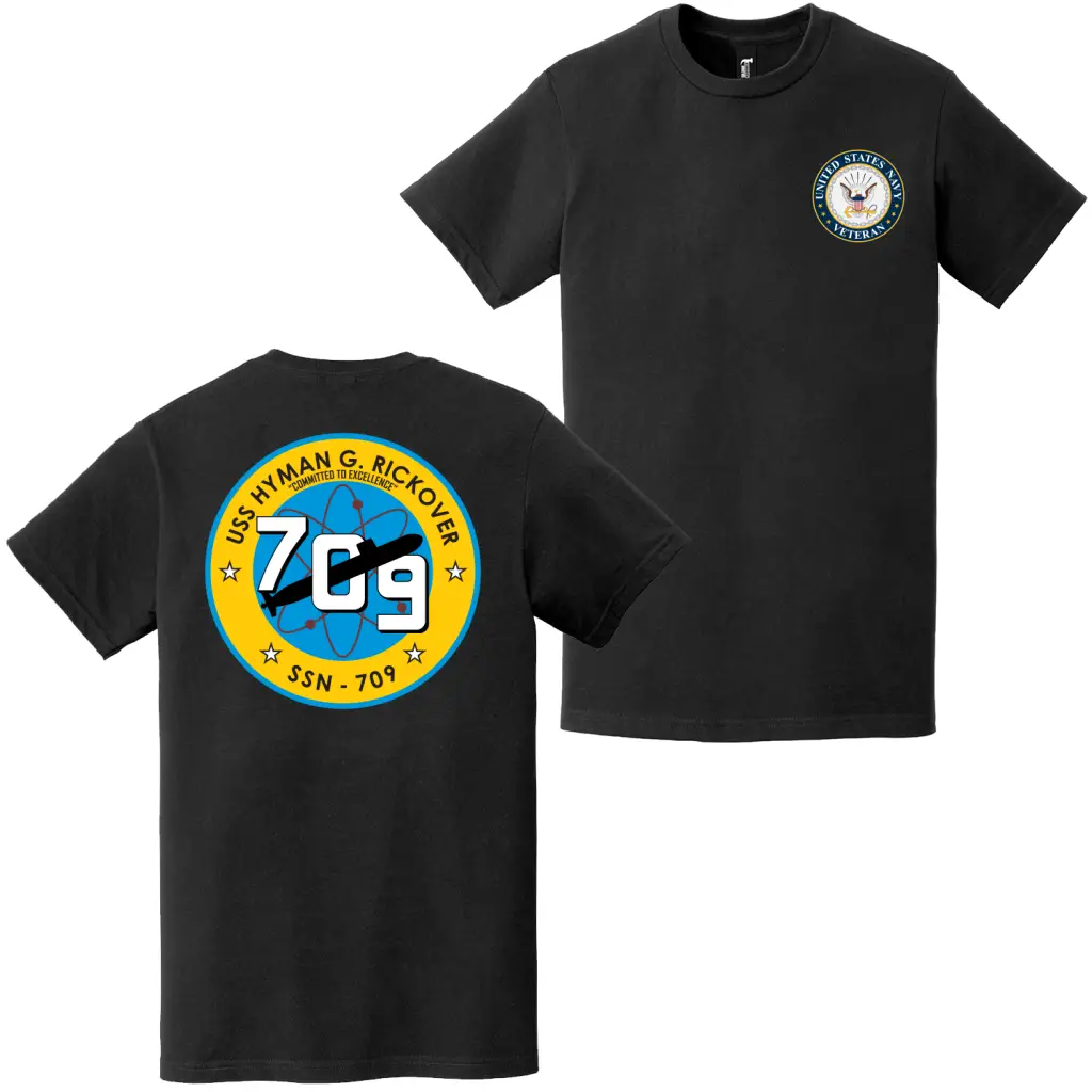 USS Hyman G. Rickover (SSN-709) U.S. Navy Veteran T-Shirt