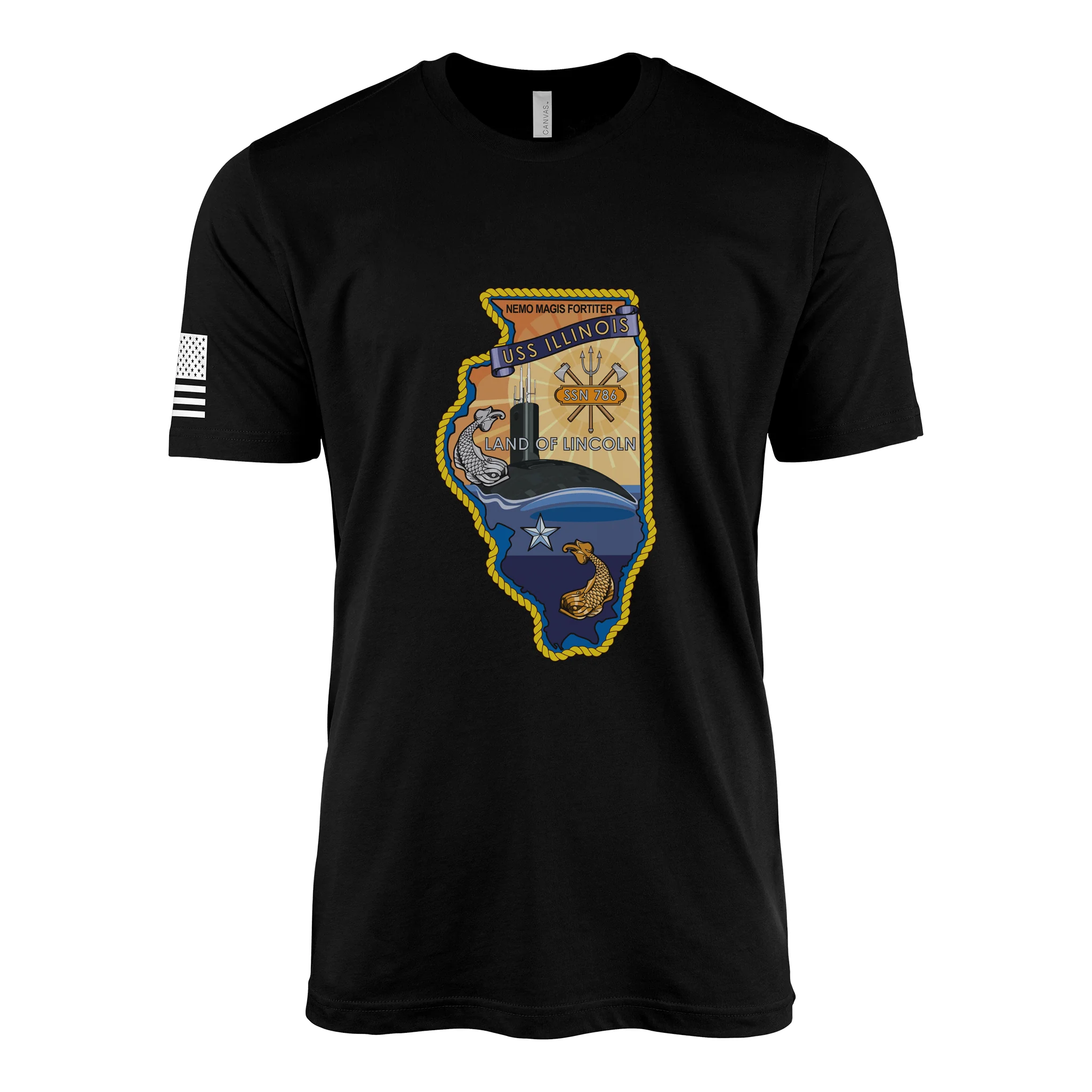 USS Illinois (SSN-786) Submarine T-Shirt - Image 3