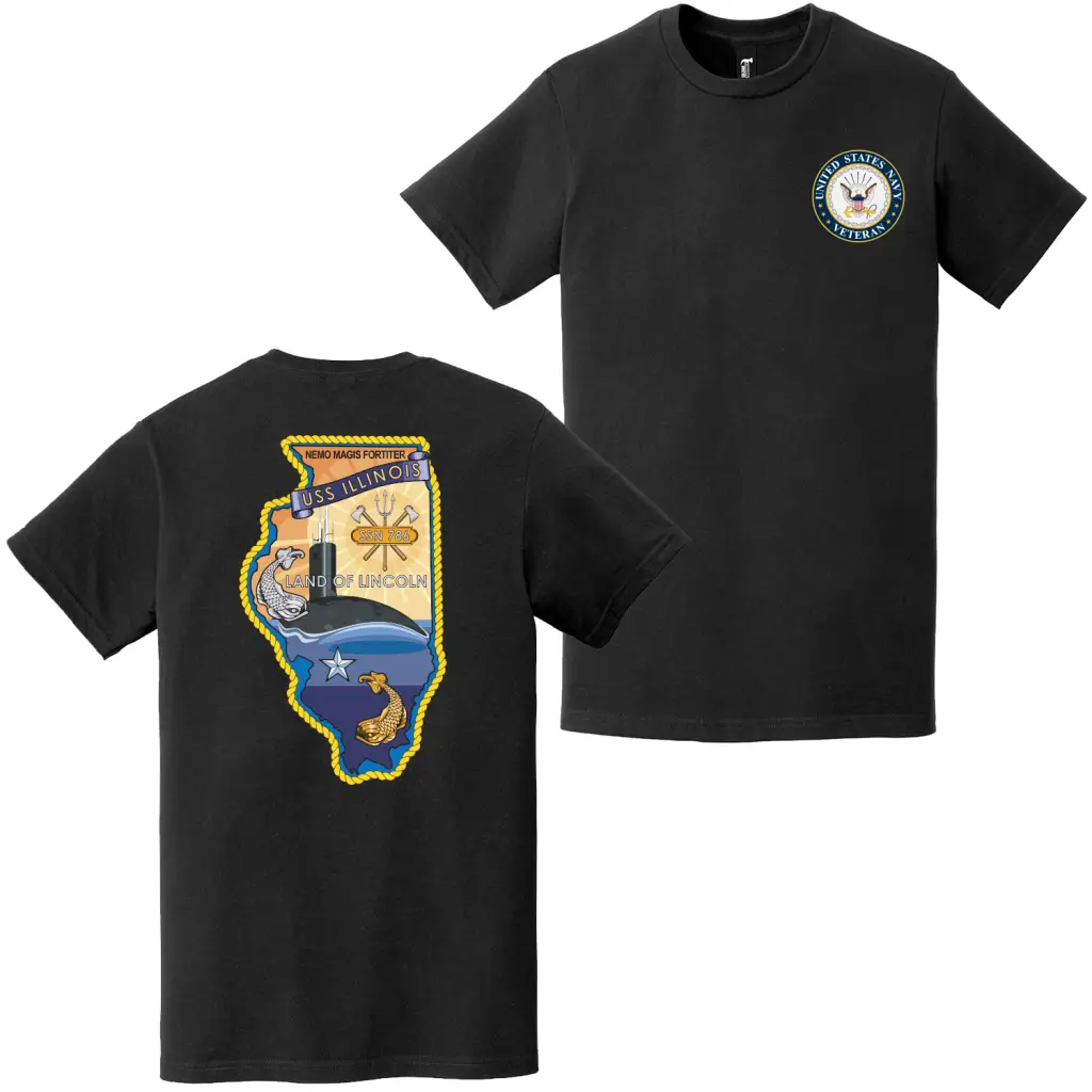 USS Illinois (SSN-786) U.S. Navy Veteran T-Shirt