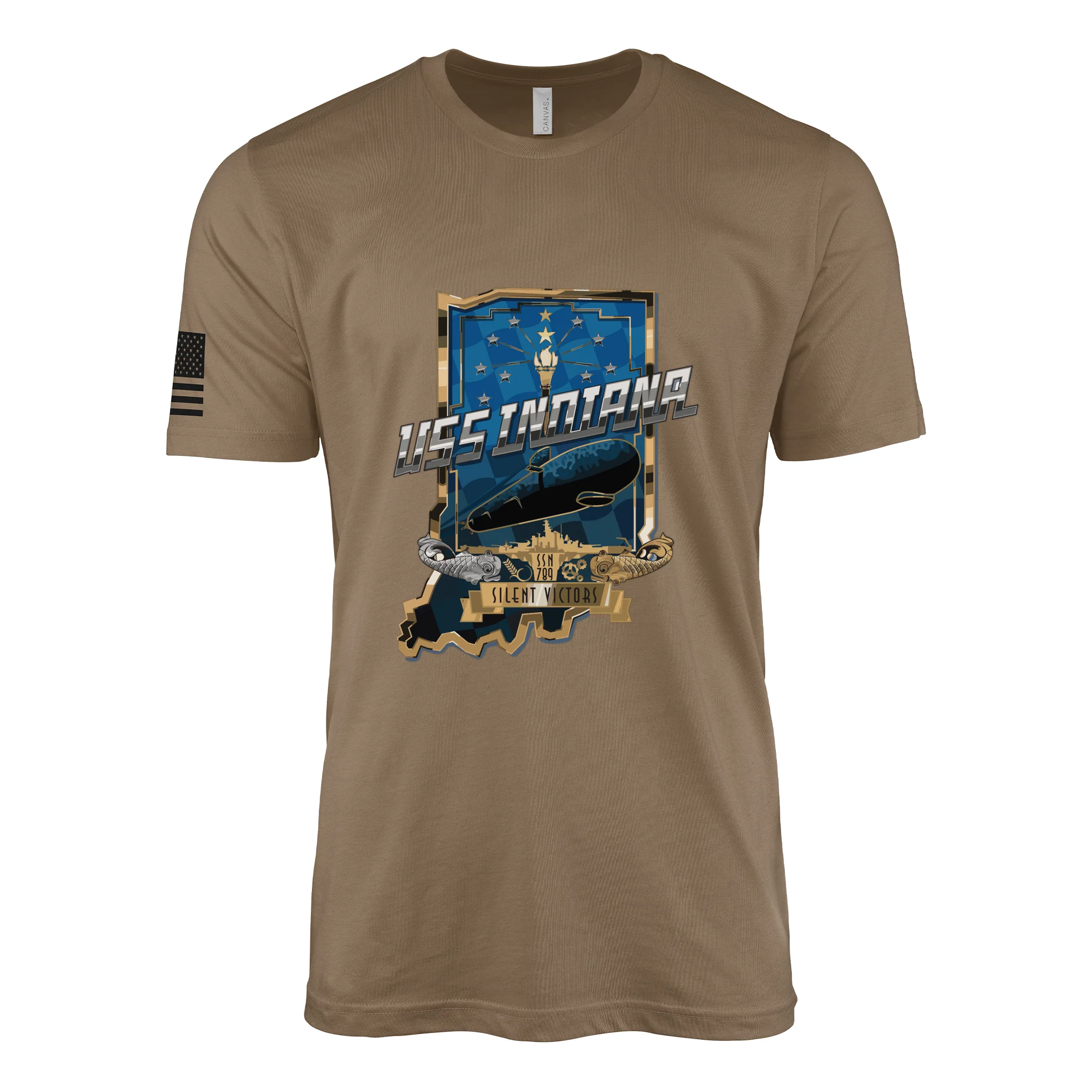 USS Indiana (SSN-789) Submarine T-Shirt - Image 2