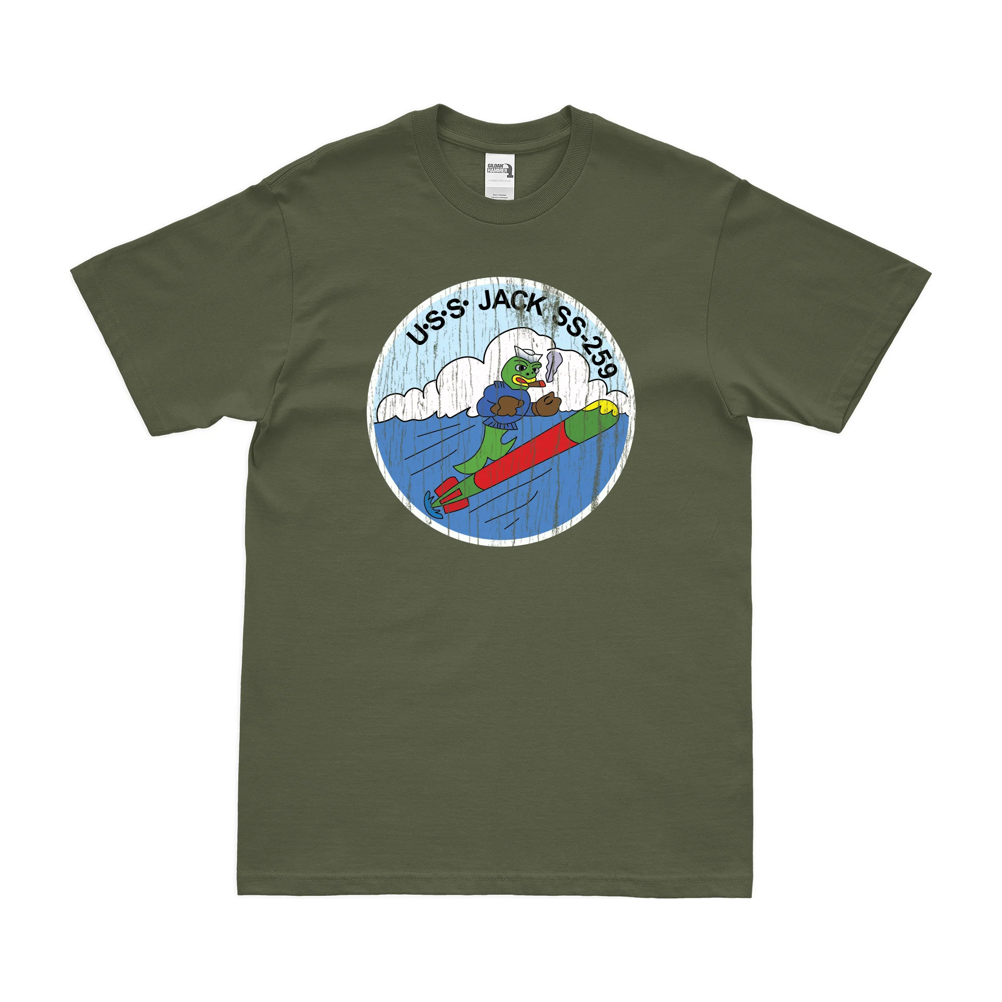 USS Jack (SS-259) Gato-class Submarine T-Shirt - Image 4