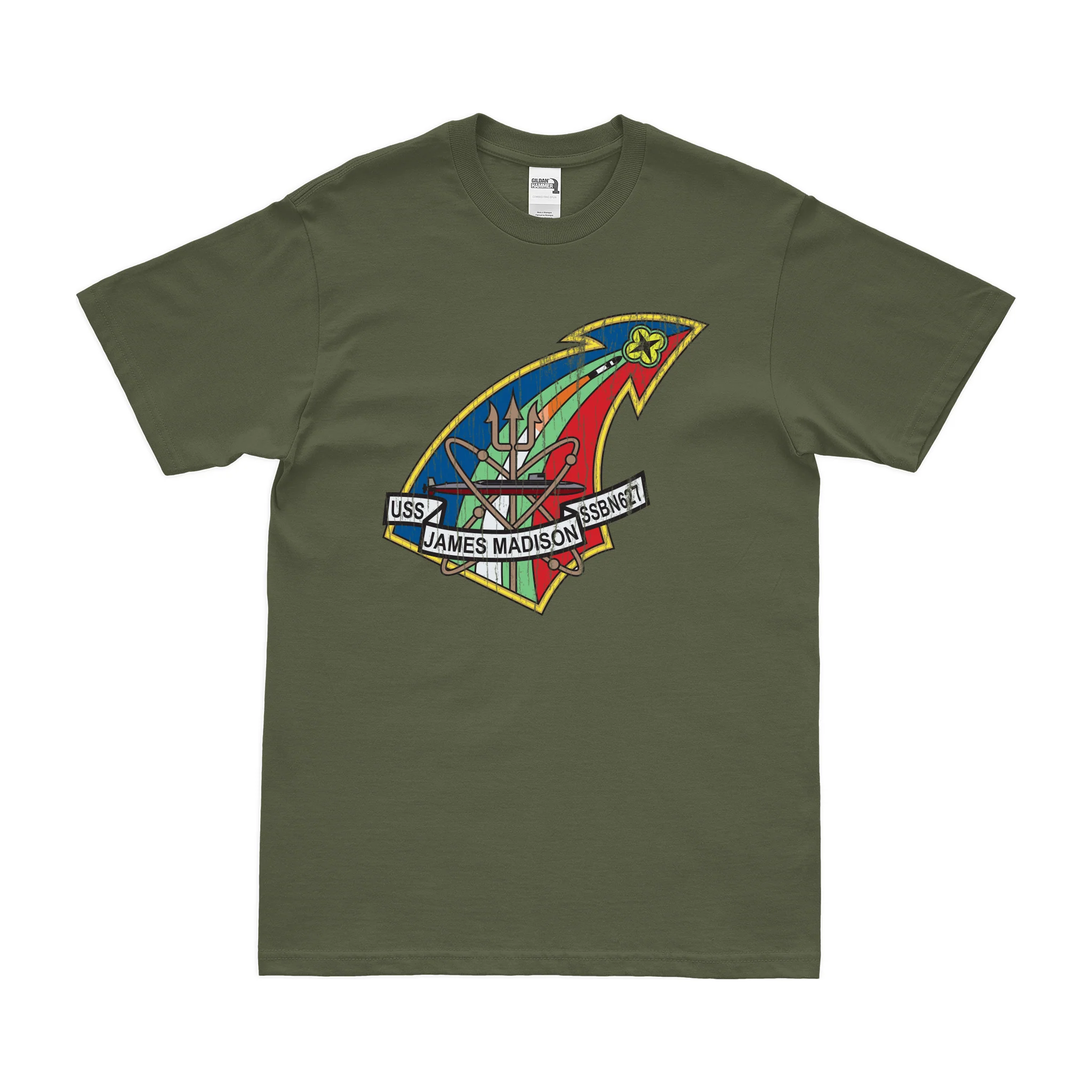USS James Madison (SSBN-627) Ballistic-Missile Submarine T-Shirt - Image 4