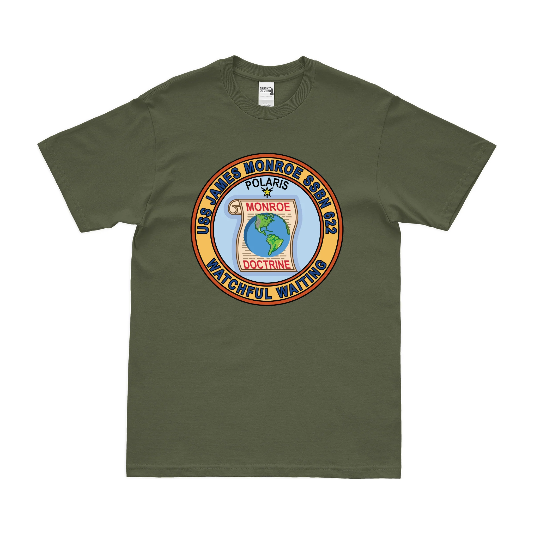 USS James Monroe (SSBN-622) Ballistic-Missile Submarine T-Shirt - Image 2
