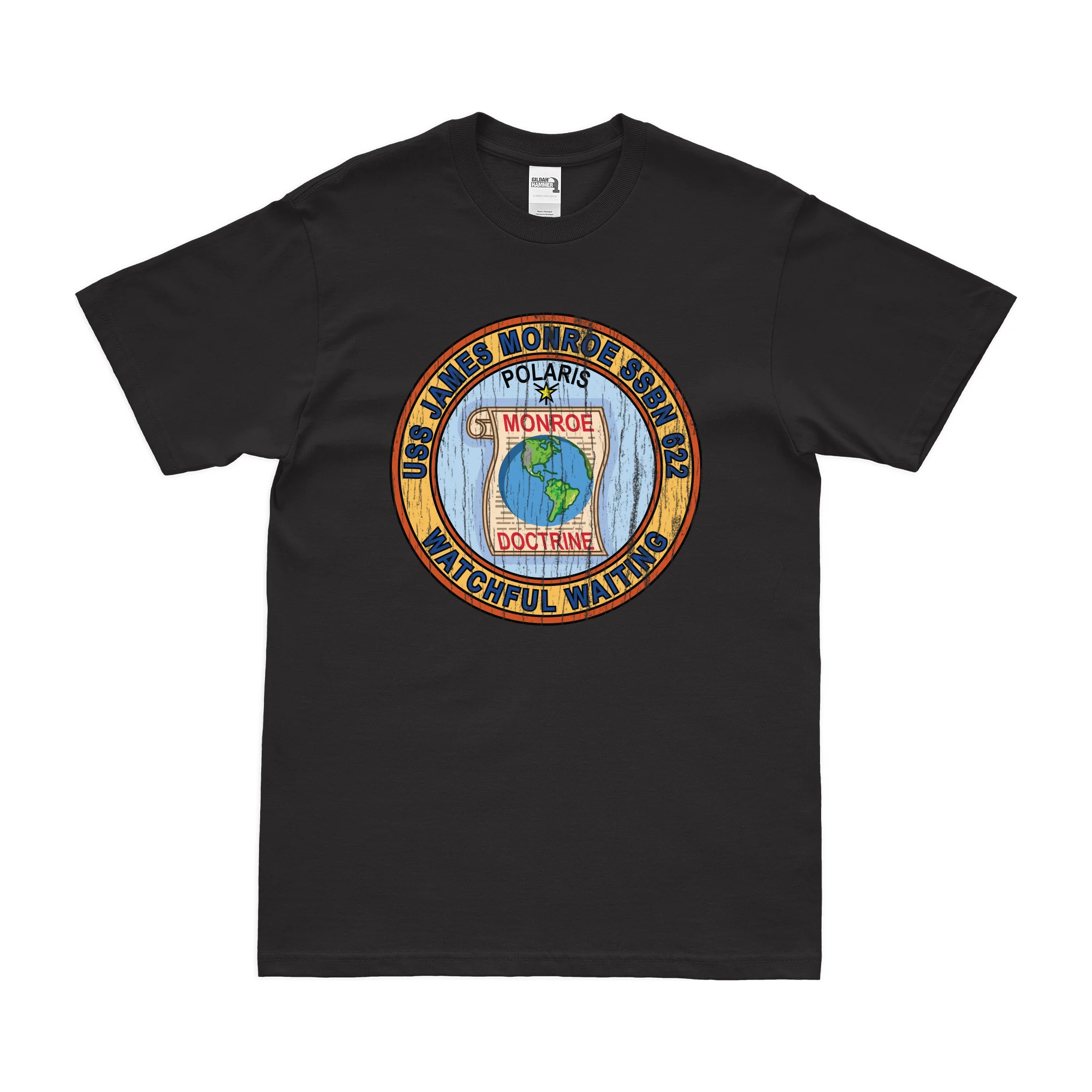 USS James Monroe (SSBN-622) Ballistic-Missile Submarine T-Shirt - Image 3