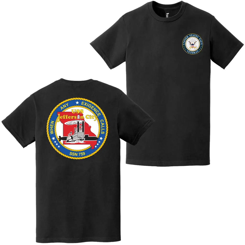 USS Jefferson City (SSN-759) U.S. Navy Veteran T-Shirt