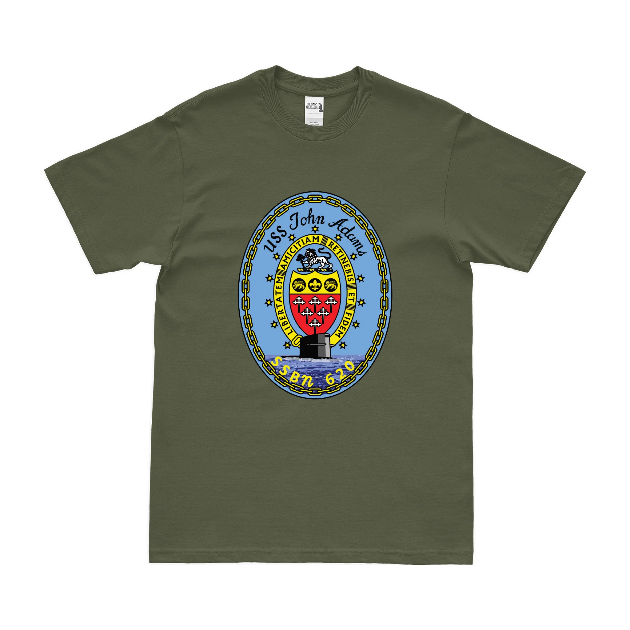 USS John Adams (SSBN-620) Ballistic-Missile Submarine T-Shirt - Image 2
