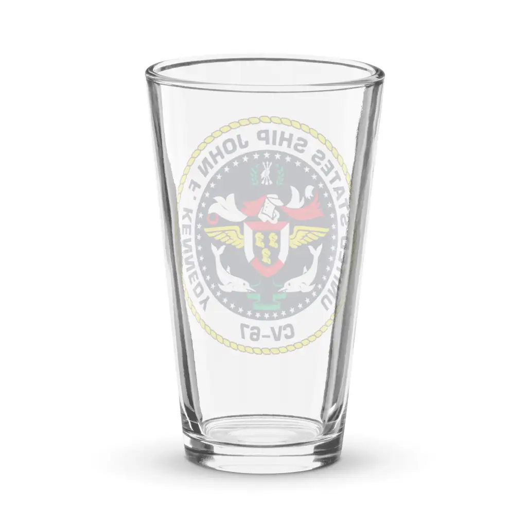 USS John F. Kennedy (CV-67) Beer Pint Glass - Image 2