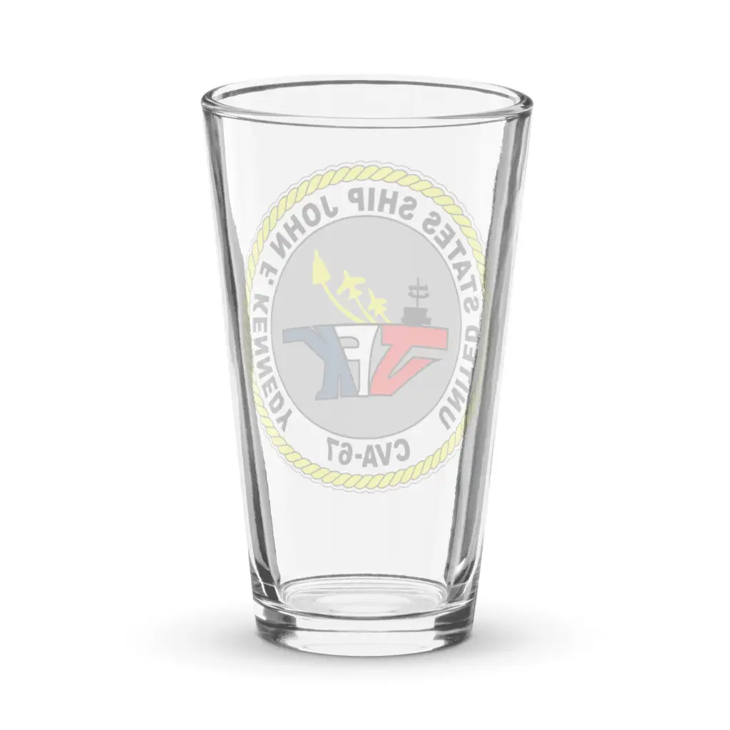 USS John F. Kennedy (CVA-67) Beer Pint Glass - Image 2
