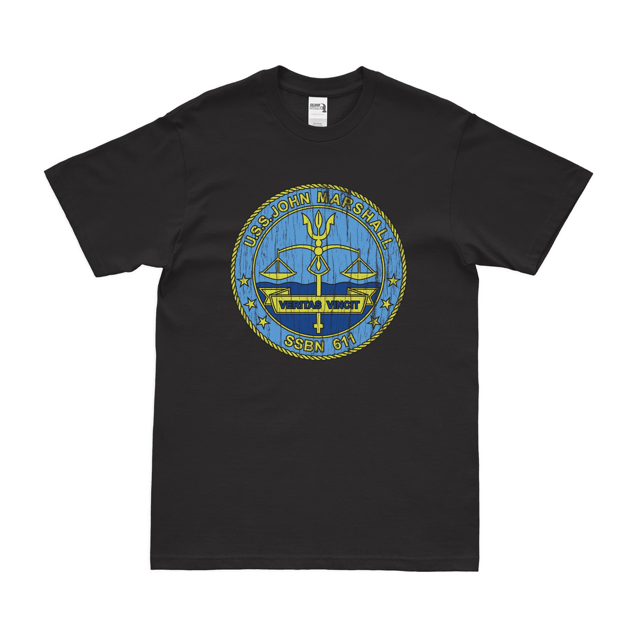 USS John Marshall (SSBN-611) Ballistic-Missile Submarine T-Shirt - Image 3