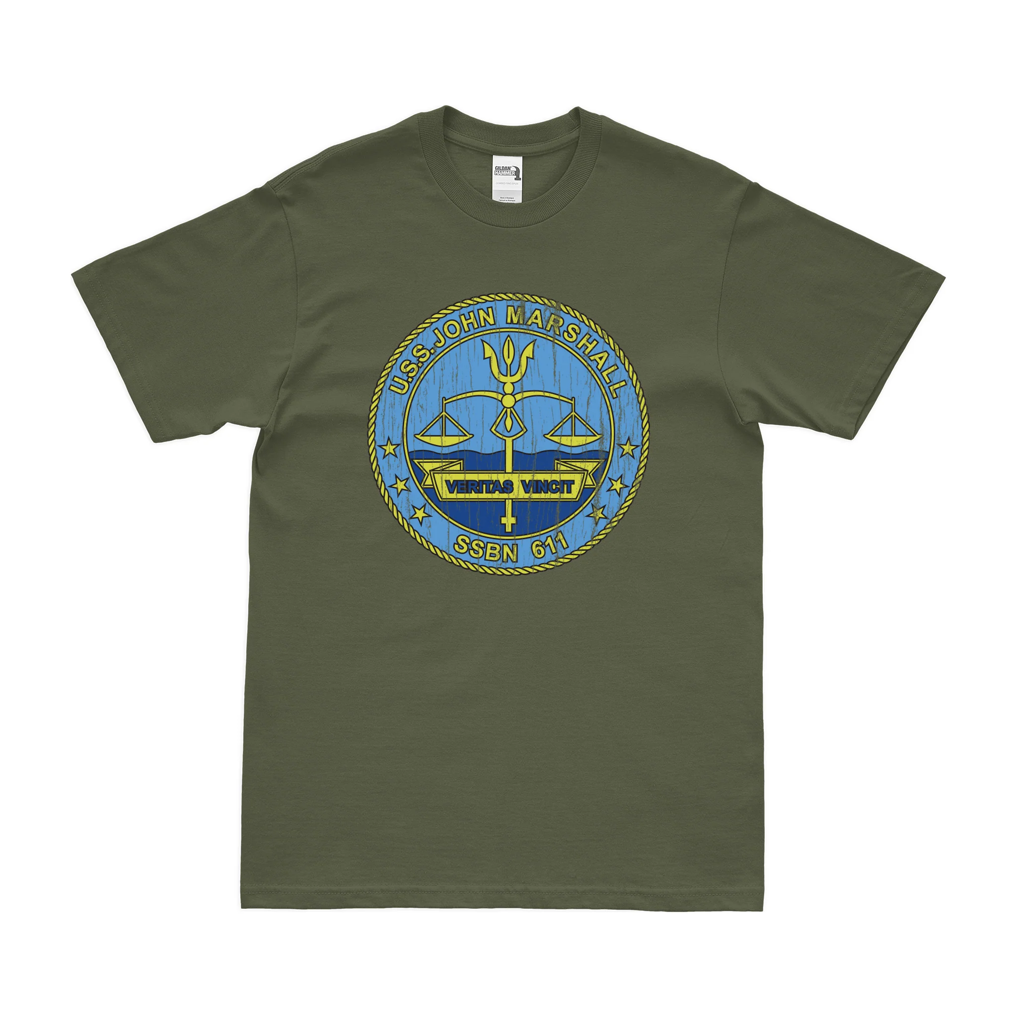USS John Marshall (SSBN-611) Ballistic-Missile Submarine T-Shirt - Image 4