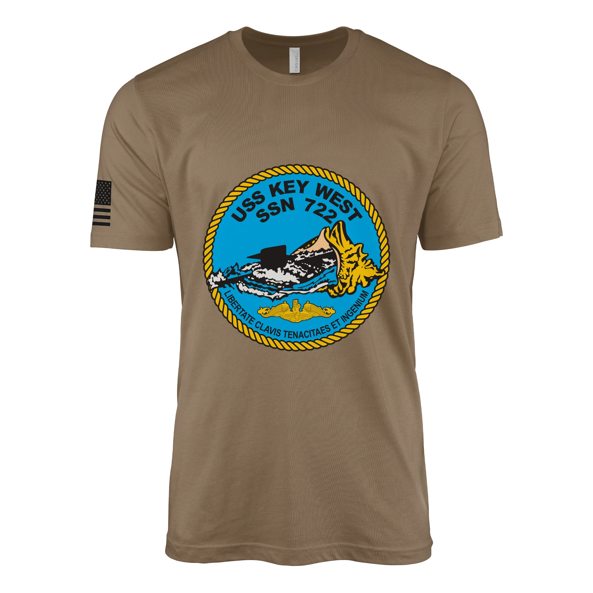 USS Key West (SSN-722) Submarine T-Shirt - Image 2
