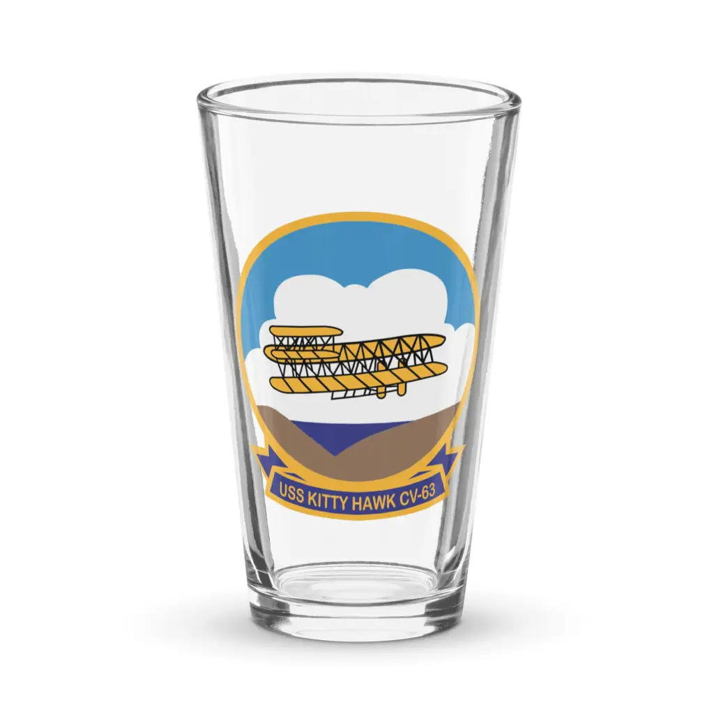 USS Kitty Hawk (CV-63) Beer Pint Glass
