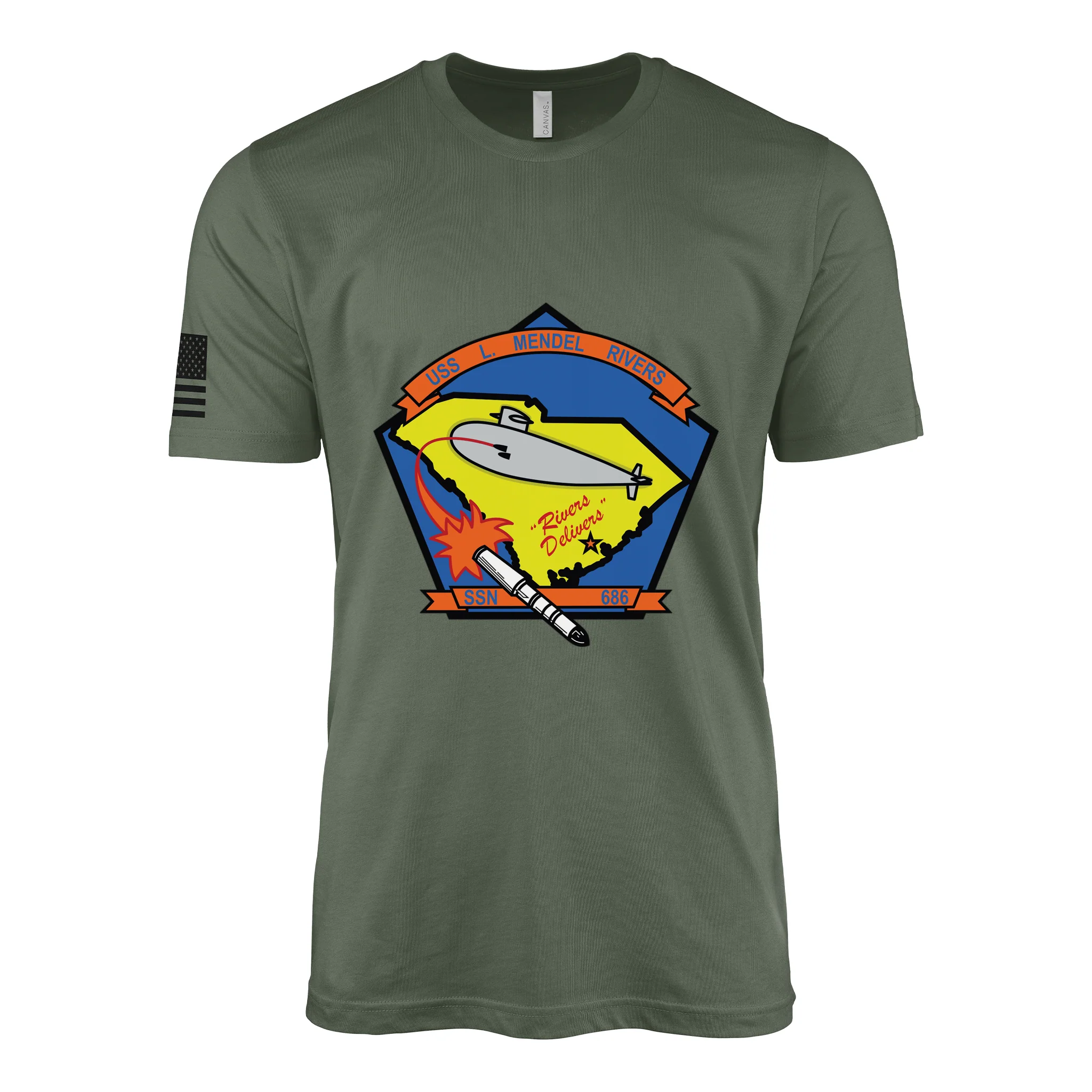 USS L Mendel Rivers (SSN-686) Submarine T-Shirt - Image 4