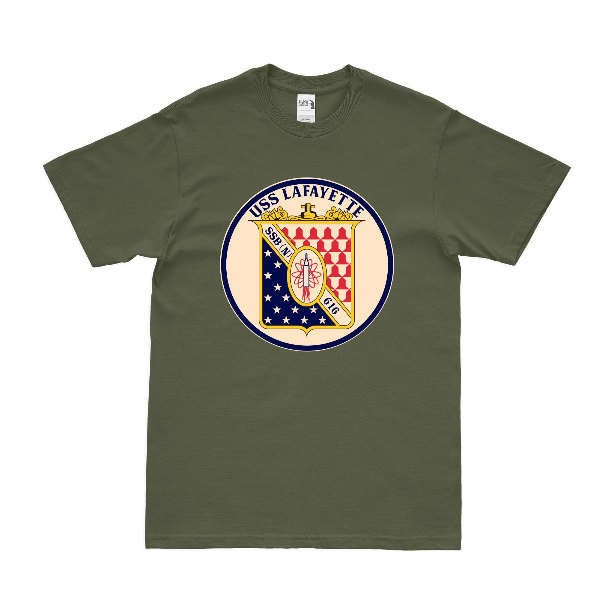 USS Lafayette (SSBN-616) Ballistic-Missile Submarine T-Shirt - Image 2