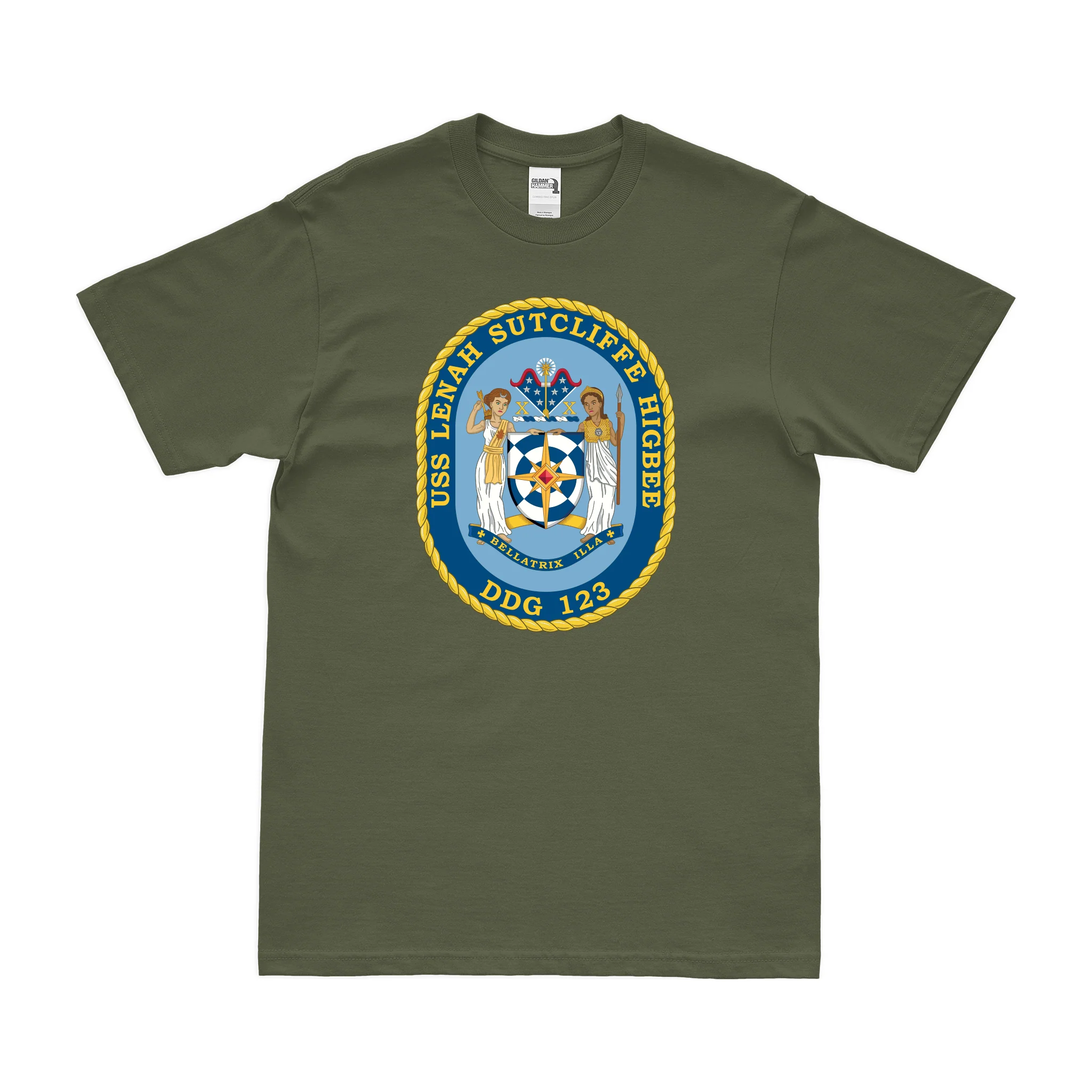 USS Lenah Sutcliffe Higbee (DDG-123) Logo Emblem T-Shirt - Image 2