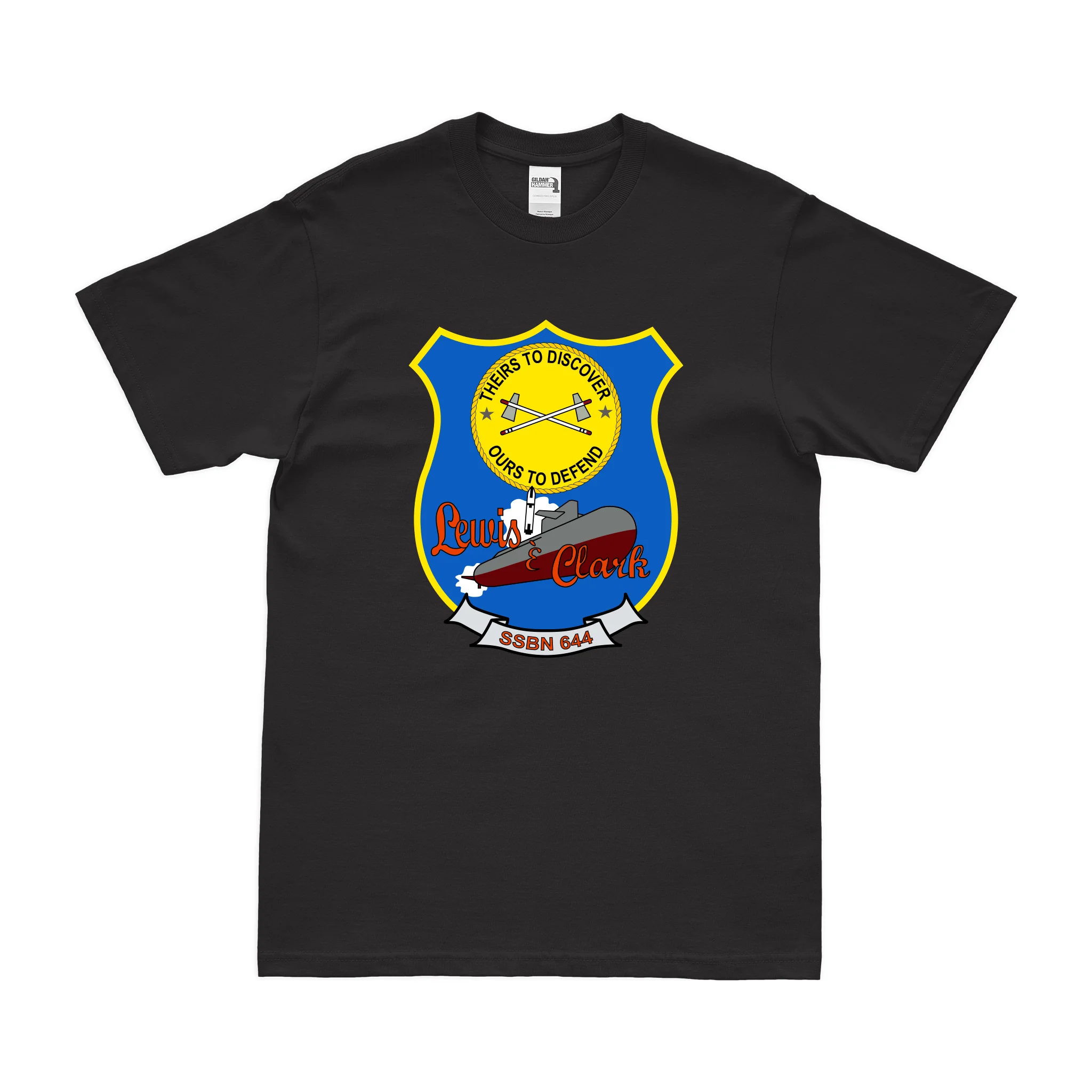 USS Lewis and Clark (SSBN-644) Ballistic-Missile Submarine T-Shirt