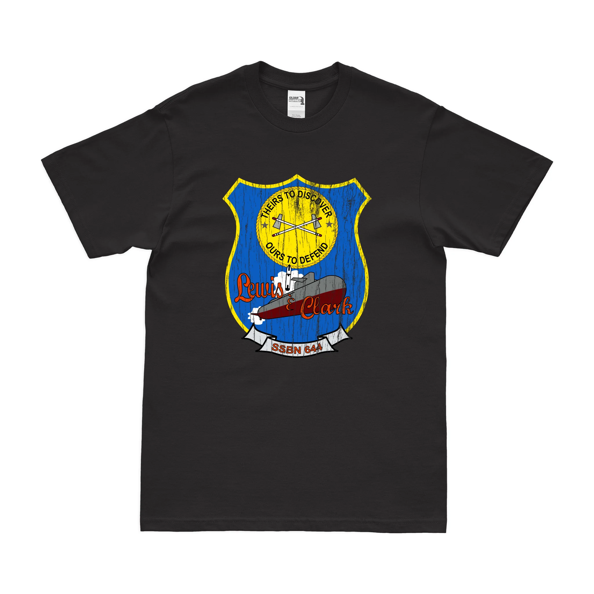 USS Lewis and Clark (SSBN-644) Ballistic-Missile Submarine T-Shirt - Image 3