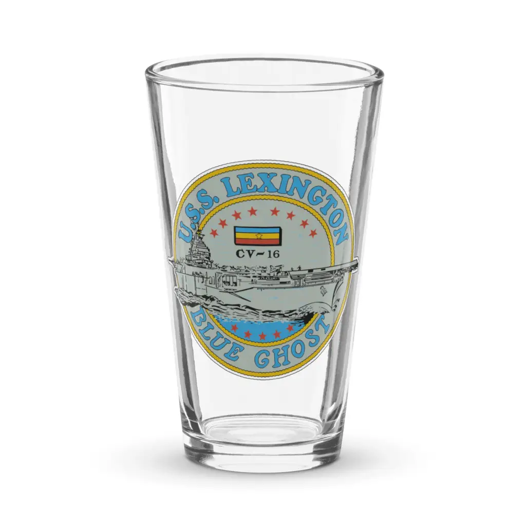 USS Lexington (CV-16) Beer Pint Glass