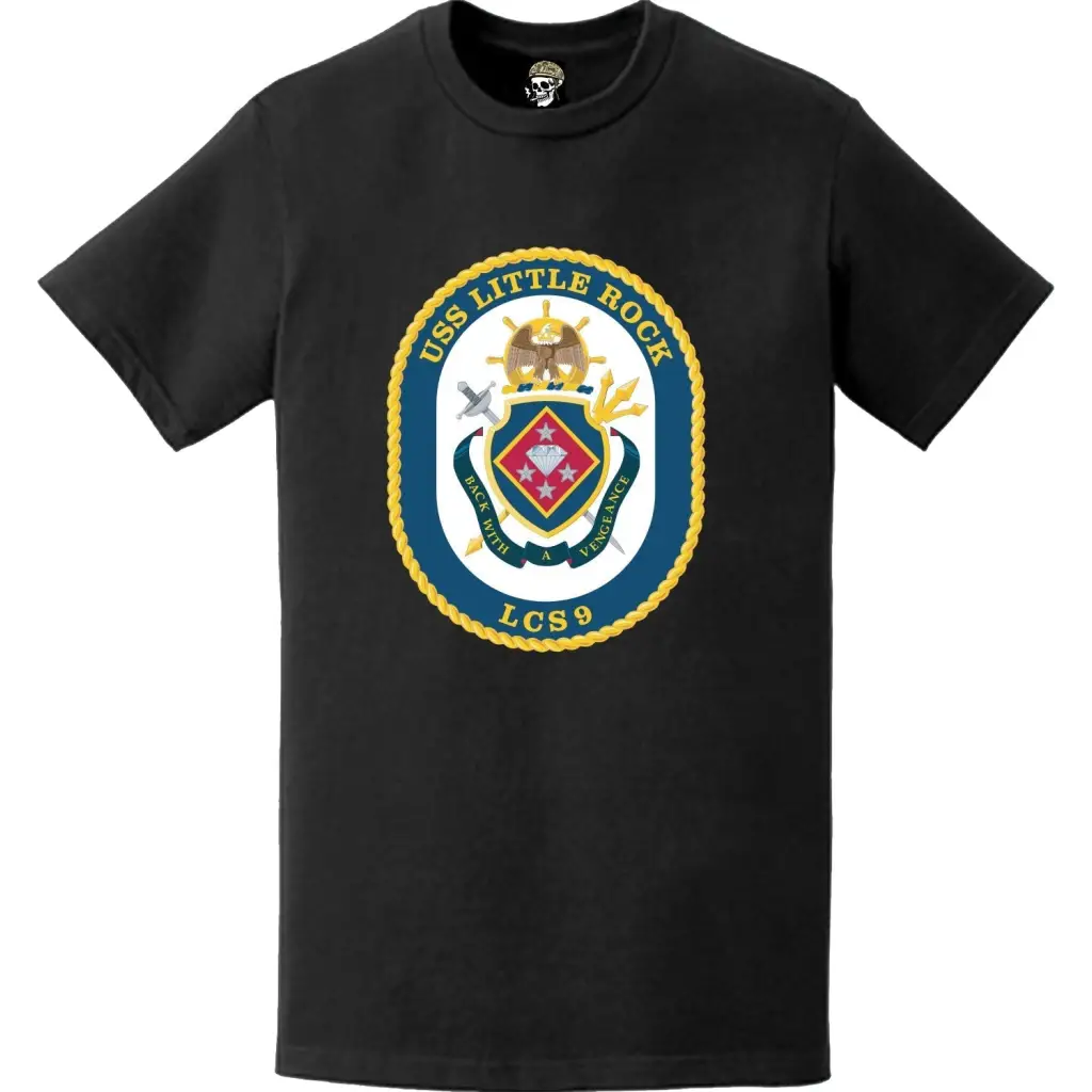 USS Little Rock (LCS-9) Ship's Crest Logo Emblem T-Shirt