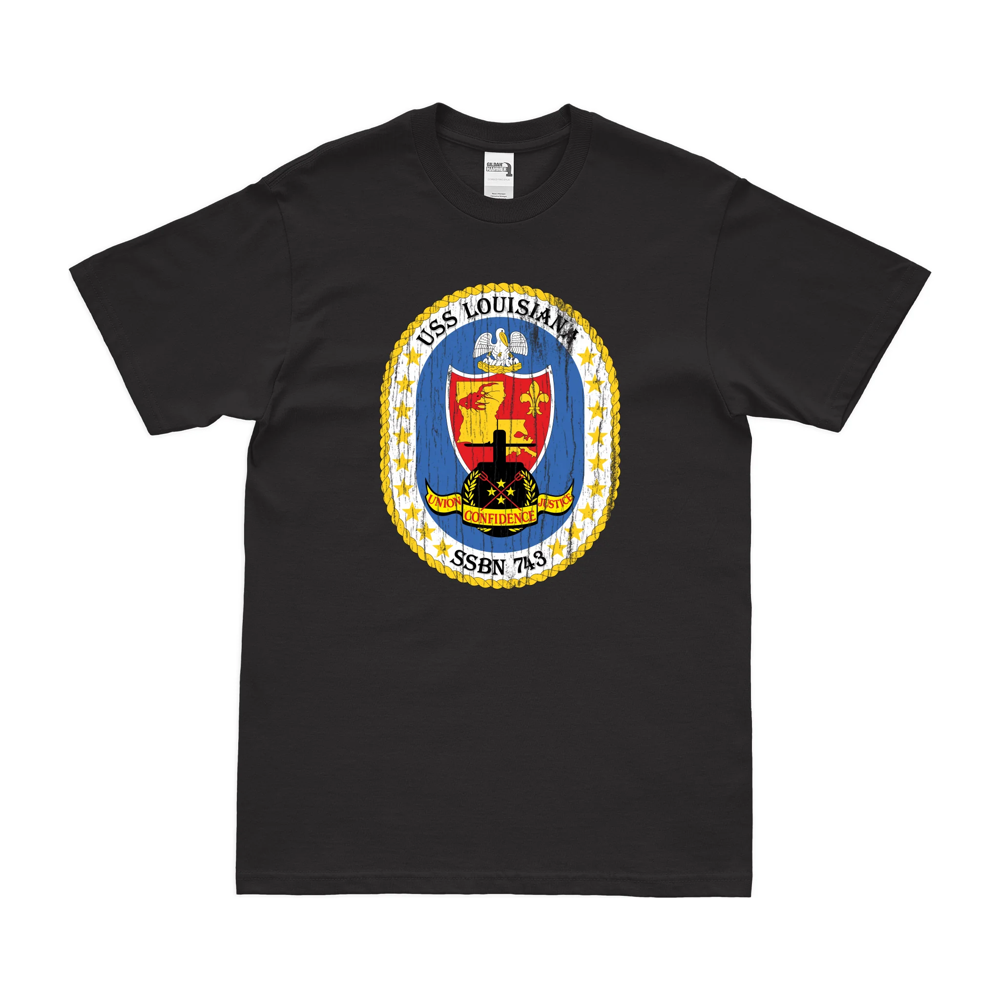 USS Louisiana (SSBN-743) Ballistic-Missile Submarine T-Shirt - Image 2