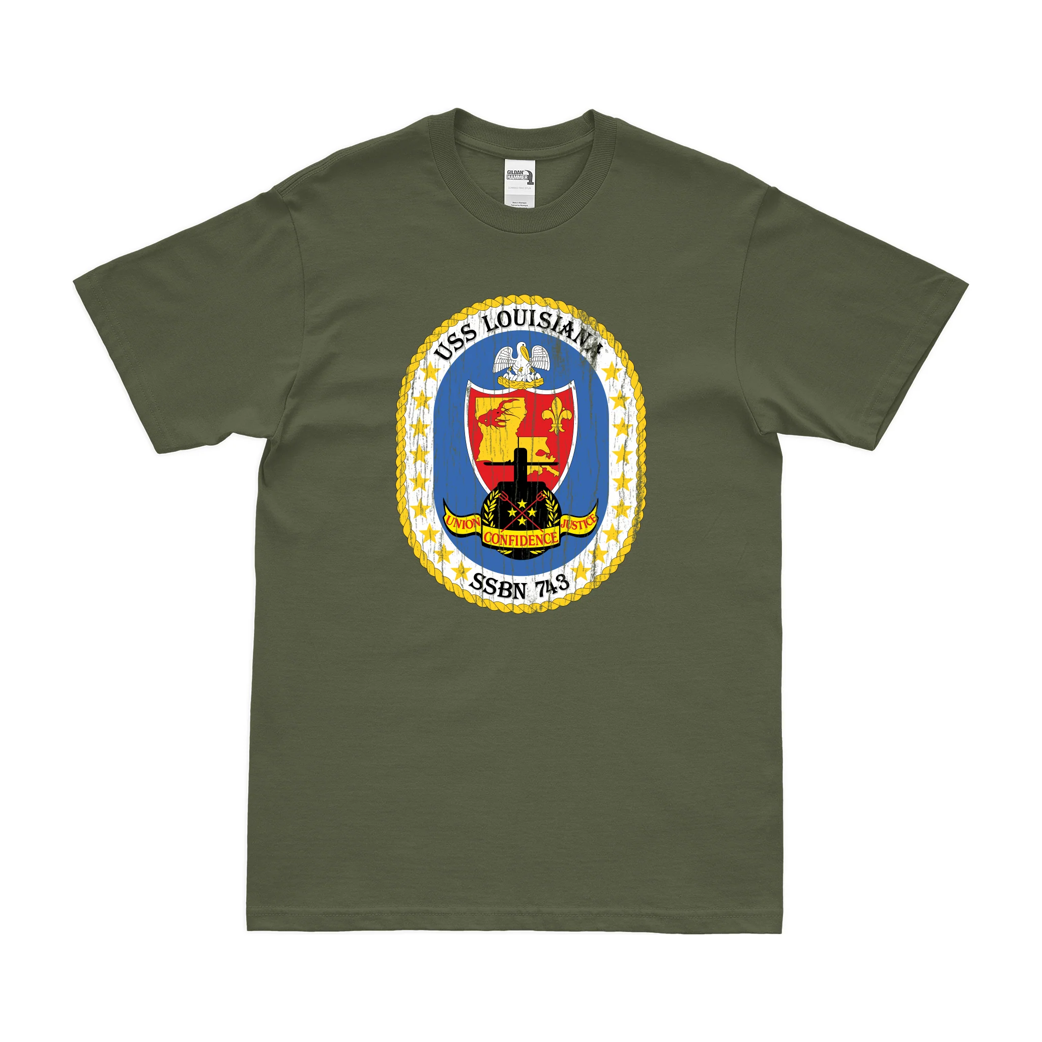 USS Louisiana (SSBN-743) Ballistic-Missile Submarine T-Shirt - Image 3
