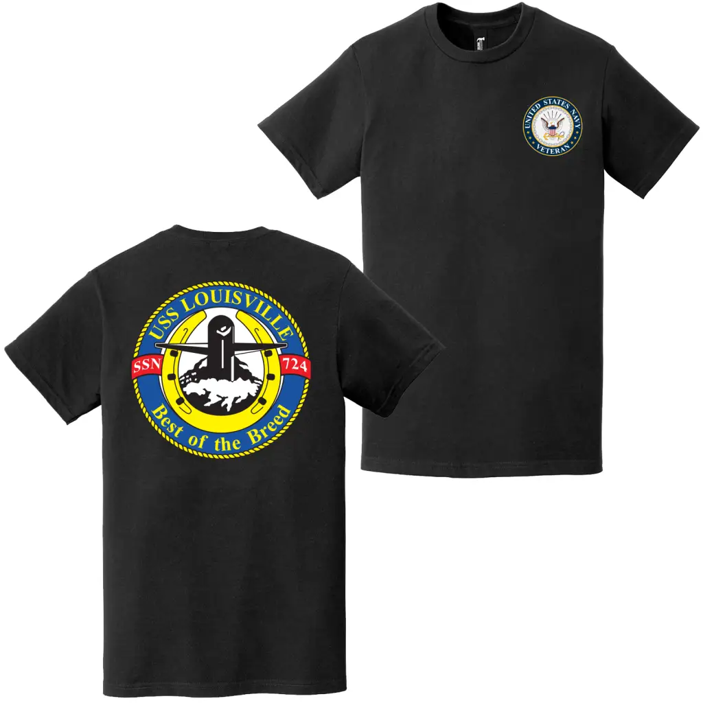 USS Louisville (SSN-724) U.S. Navy Veteran T-Shirt
