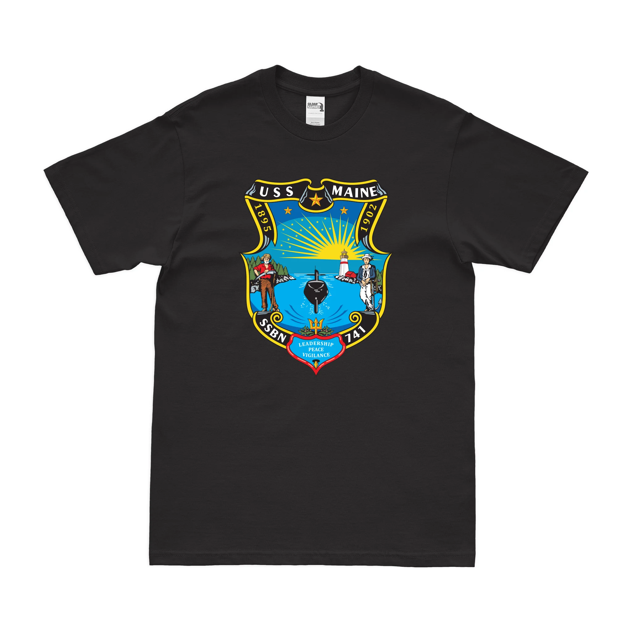 USS Maine (SSBN-741) Ballistic-Missile Submarine T-Shirt