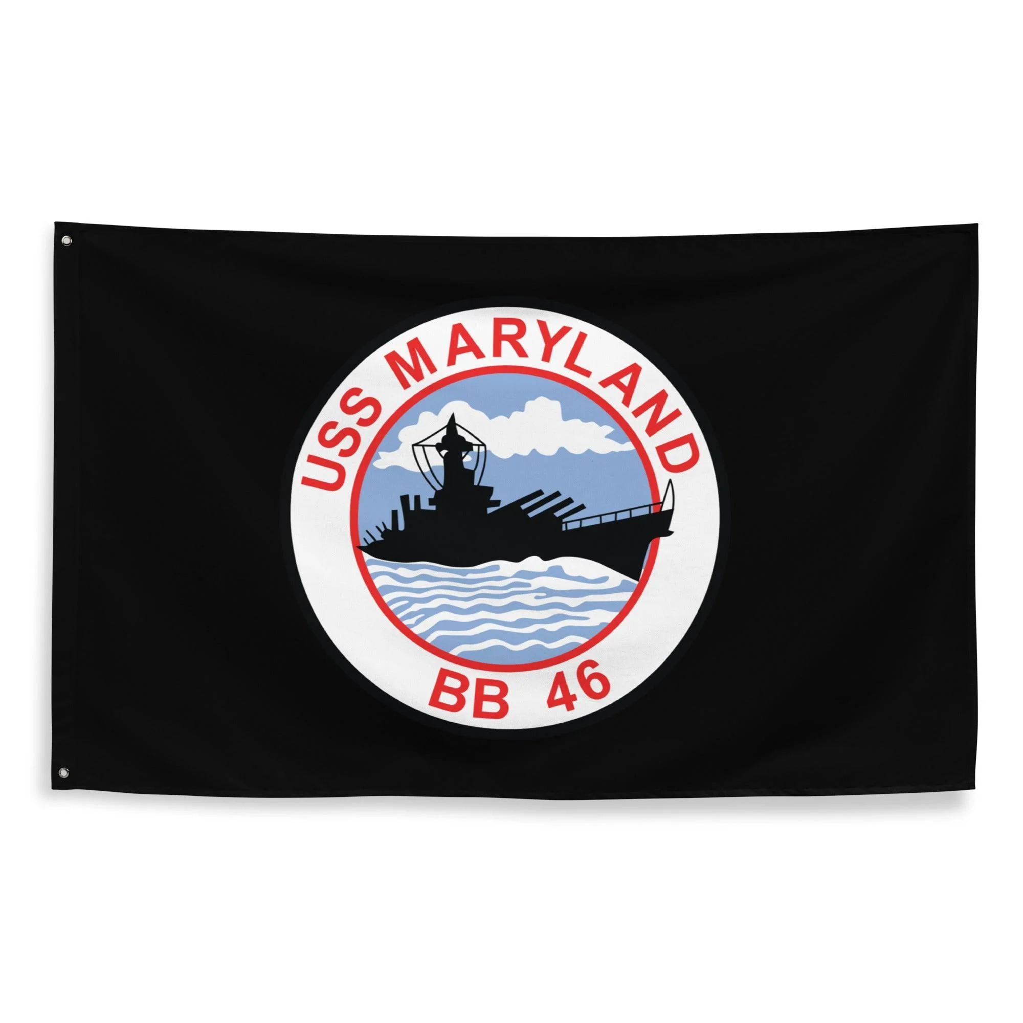 USS Maryland (BB-46) Battleship Legacy Indoor Wall Flag - Image 3