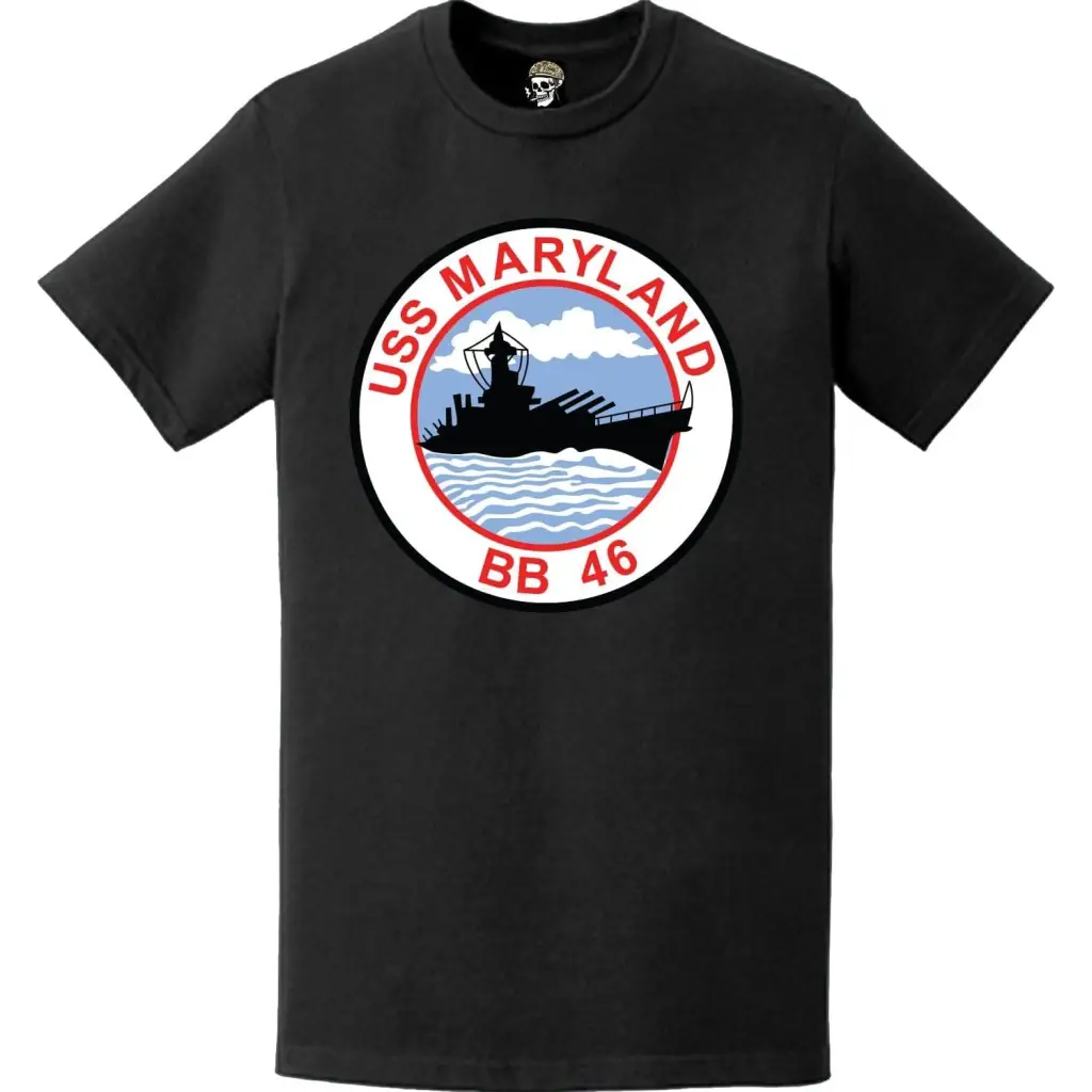 USS Maryland (BB-46) Battleship Logo Emblem T-Shirt