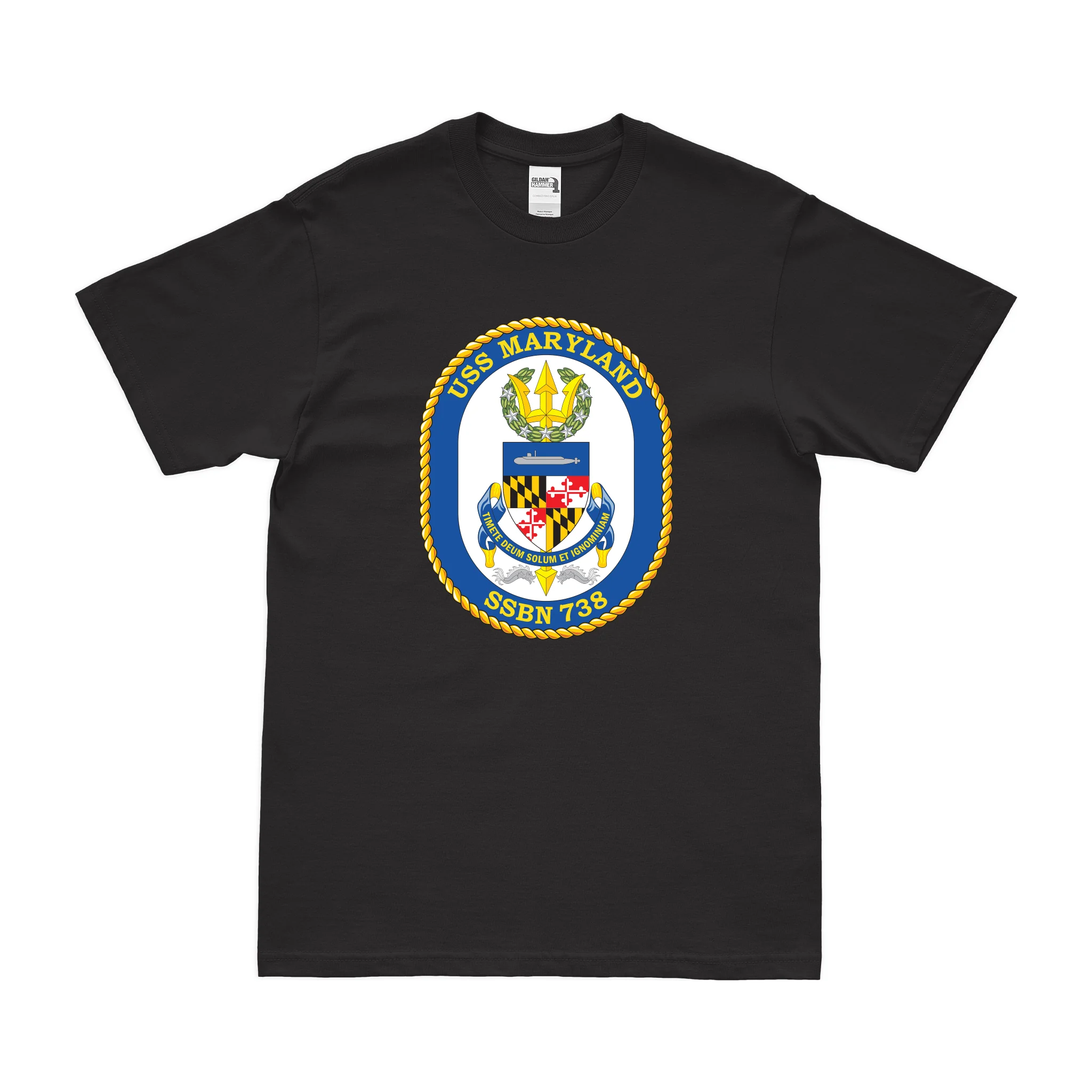 USS Maryland (SSBN-738) Ballistic-Missile Submarine T-Shirt