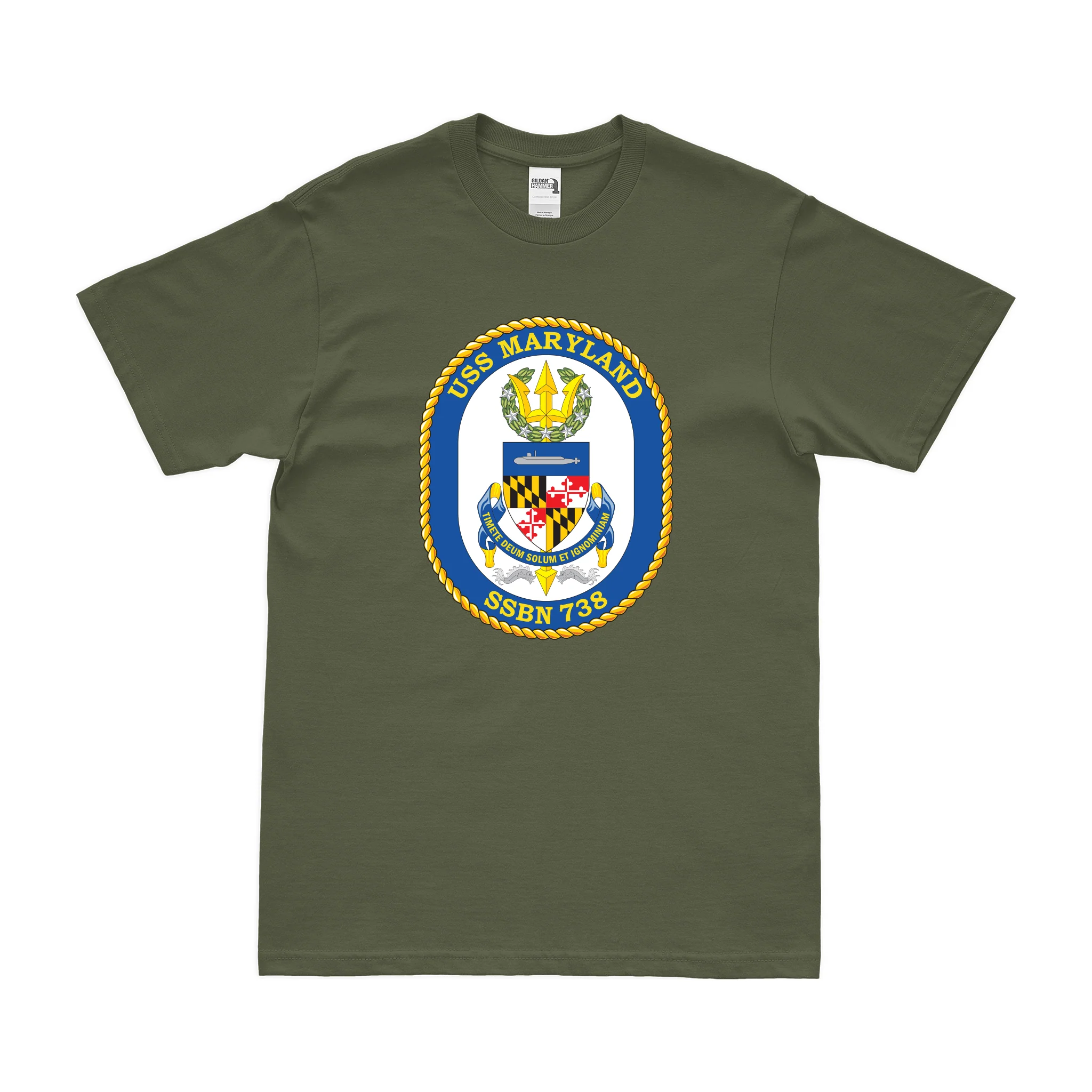 USS Maryland (SSBN-738) Ballistic-Missile Submarine T-Shirt - Image 2