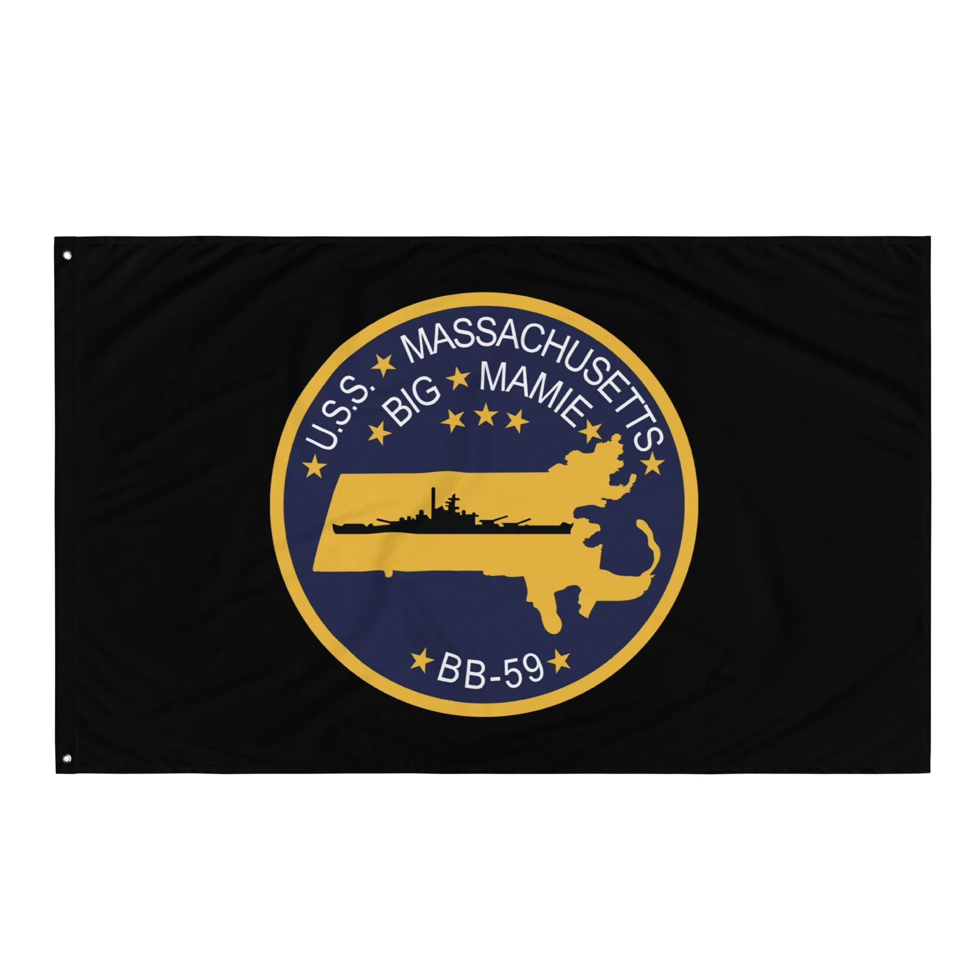 USS Massachusetts (BB-59) Battleship Legacy Indoor Wall Flag - Image 4