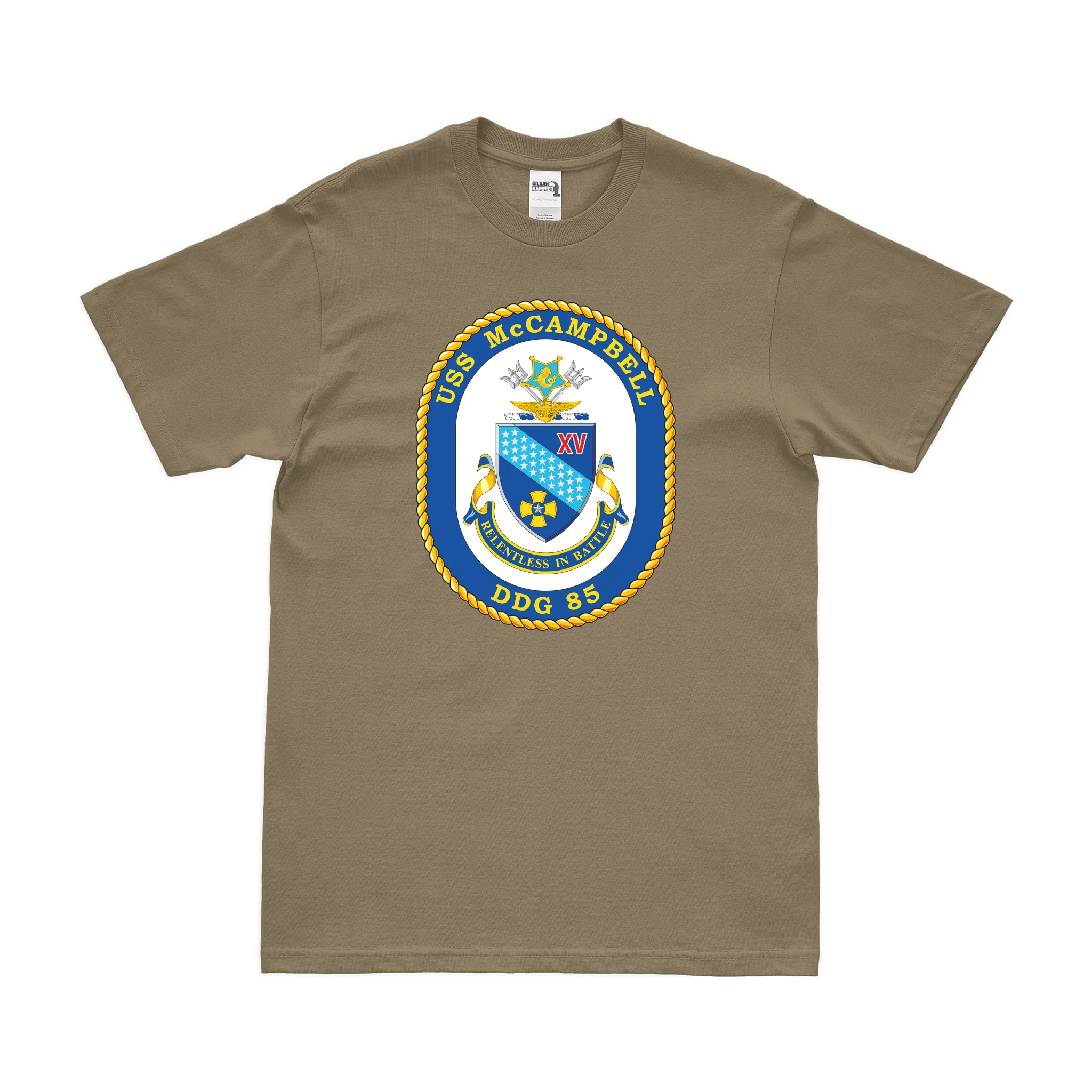 USS McCampbell (DDG-85) Logo Emblem T-Shirt - Image 3