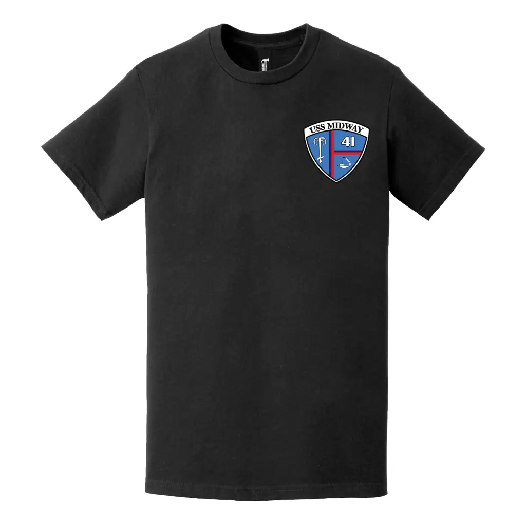 USS Midway (CV-41) Left Chest Logo Emblem T-Shirt
