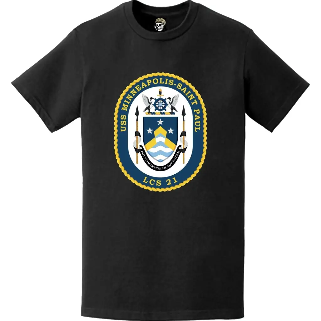 USS Minneapolis-Saint Paul (LCS-21) Ship's Crest Logo Emblem T-Shirt