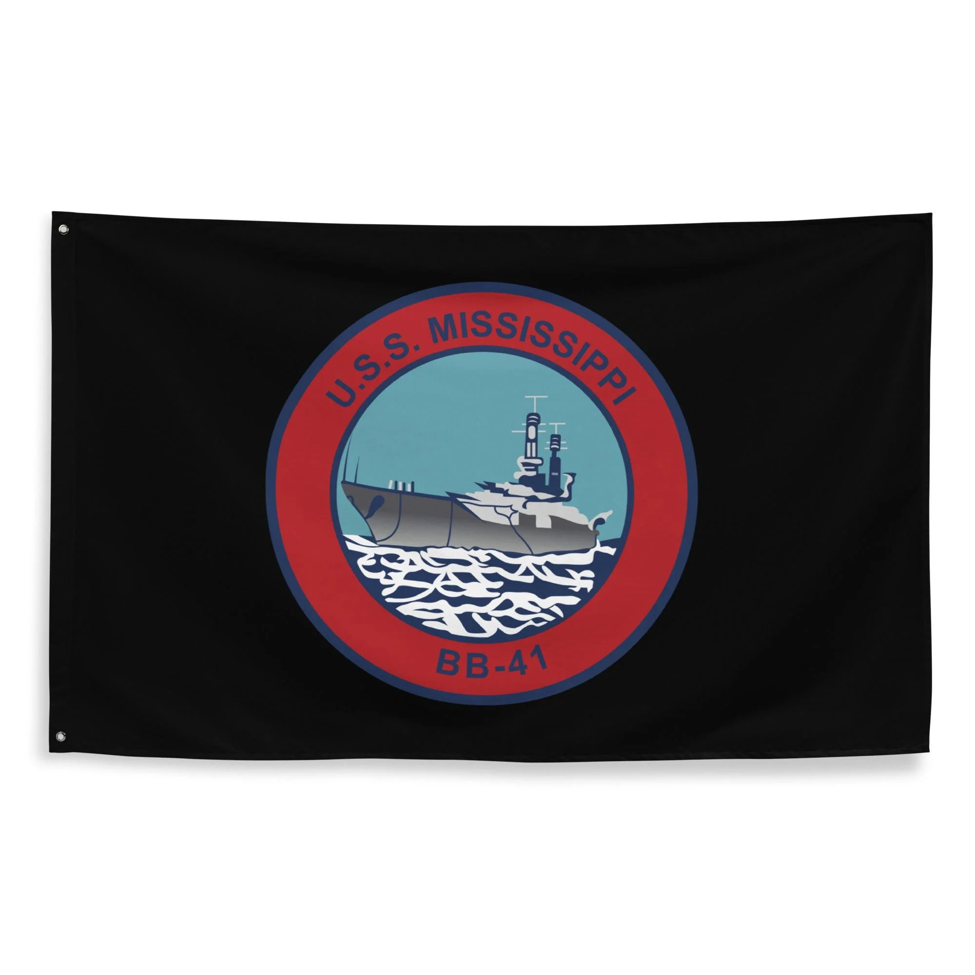 USS Mississippi (BB-41) Battleship Legacy Indoor Wall Flag - Image 3