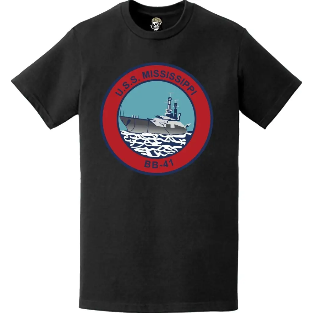 USS Mississippi (BB-41) Battleship Logo Emblem T-Shirt